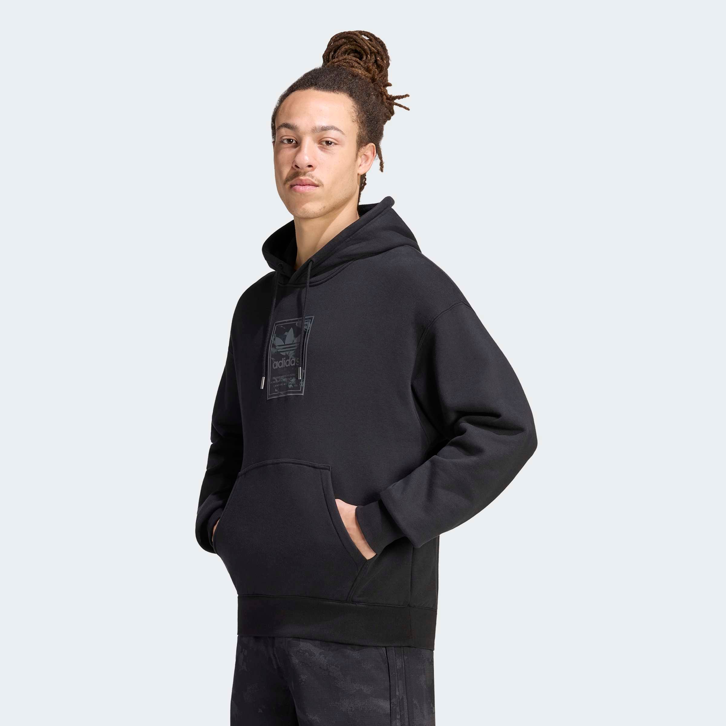 Image of adidas Originals Kapuzensweatshirt "CAMO HD TONGUE LABEL HOODIE", mit Rundhalsausschnitt, ohne Verschluss, aus Baumwolle