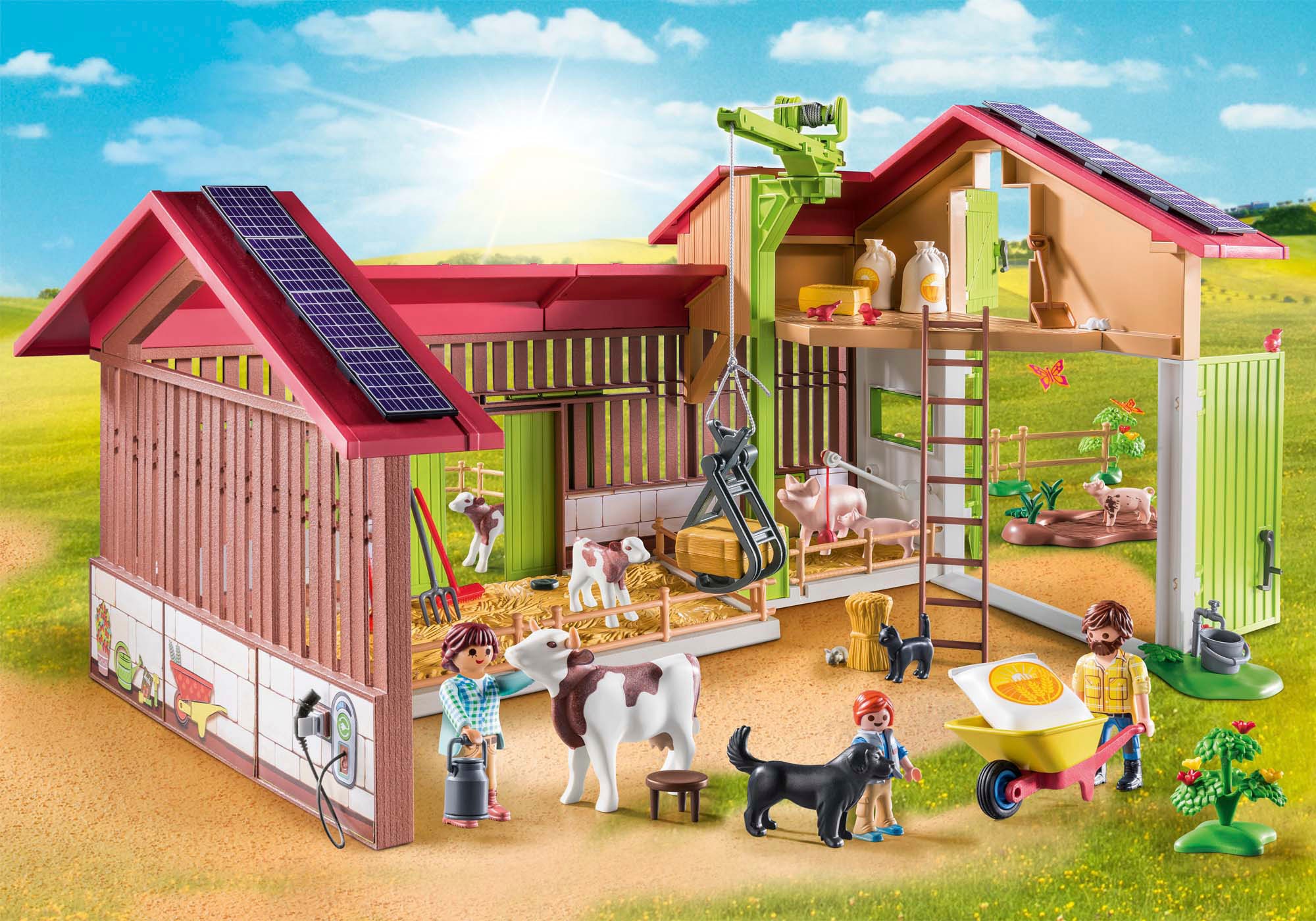 Playmobil® Konstruktions-Spielset »Grosser Bauernhof (71304), Country«, (182 St.), teilweise aus recyceltem Material; Made in Germany