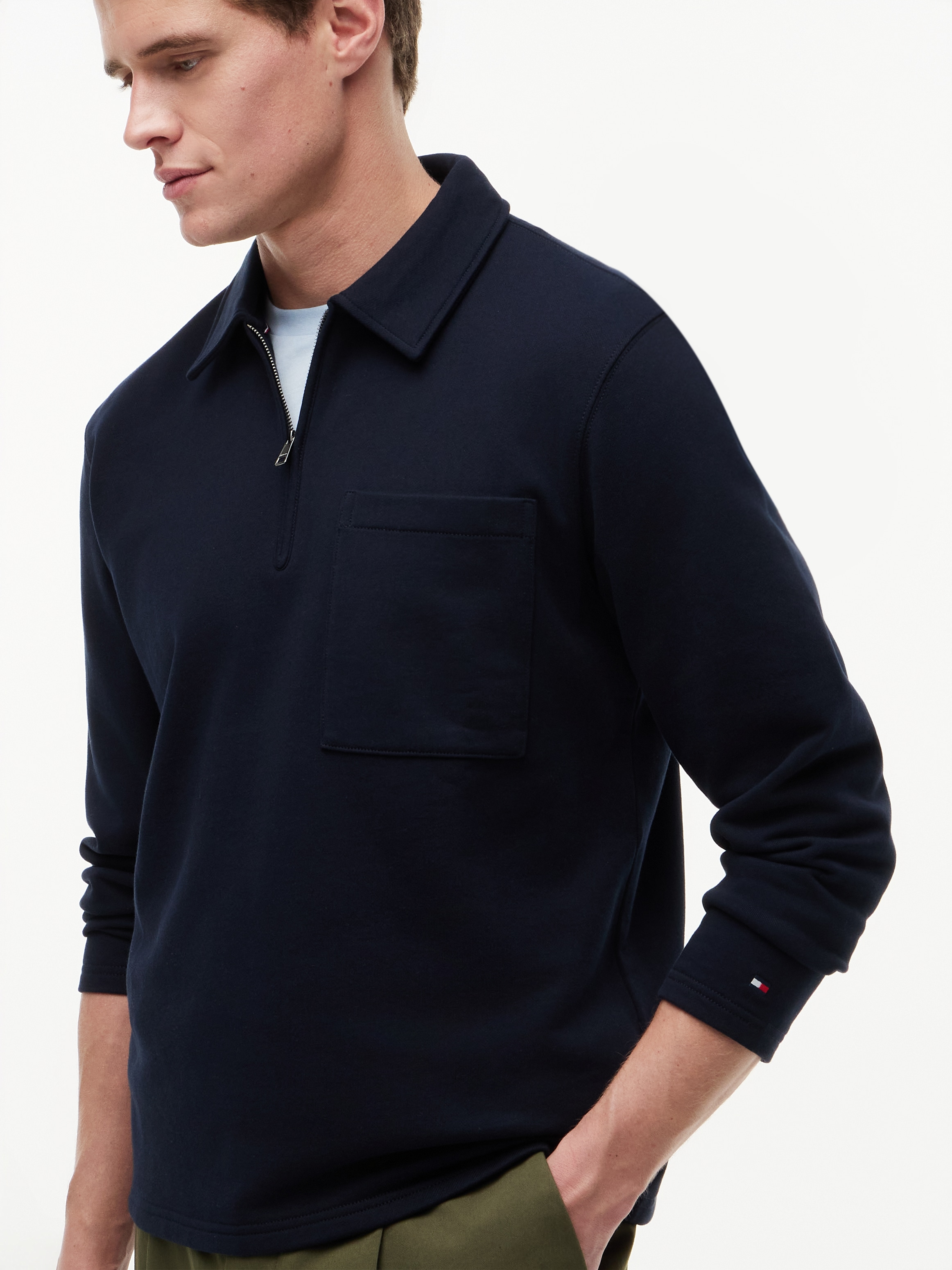 Tommy Hilfiger Sweat-shirt »ESSENTIAL TERRY POCKET 1/4 ZIP«
