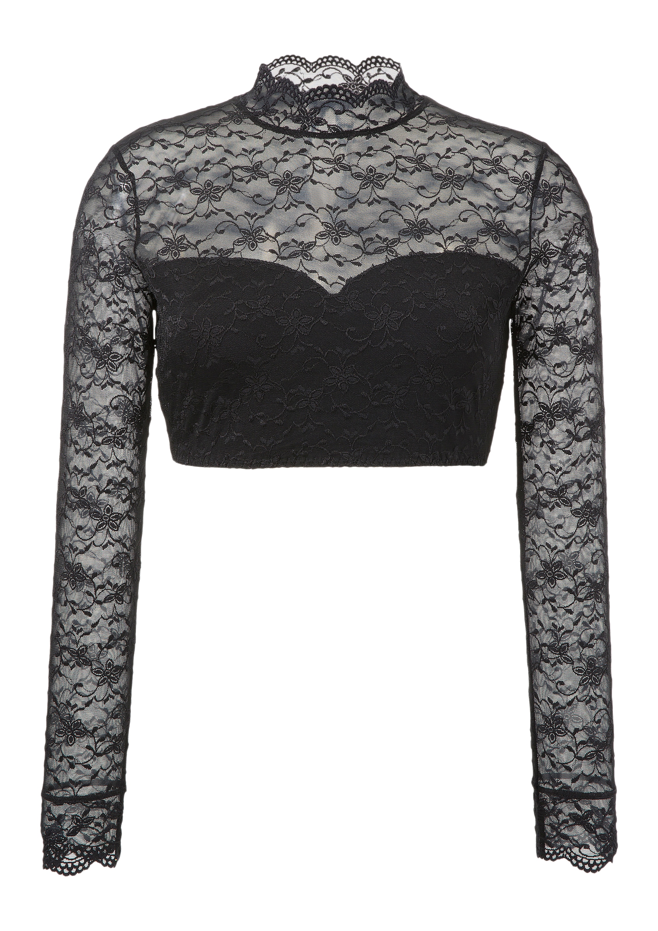 Dirndlbluse mit Stehkragen