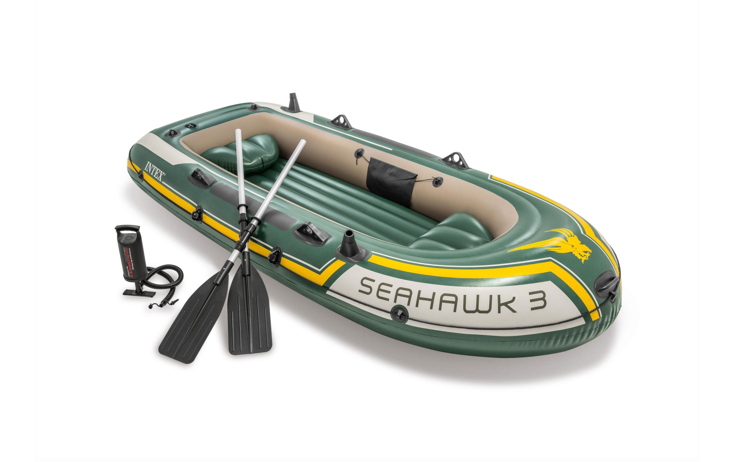 Image of Intex Schlauchboot »Seahawk 3 Set«, Lieferumfang: Boot, Tragtasche, 1x Handpumpe, 2x Aluminum-Paddel, Reparaturset bei Ackermann Versand Schweiz