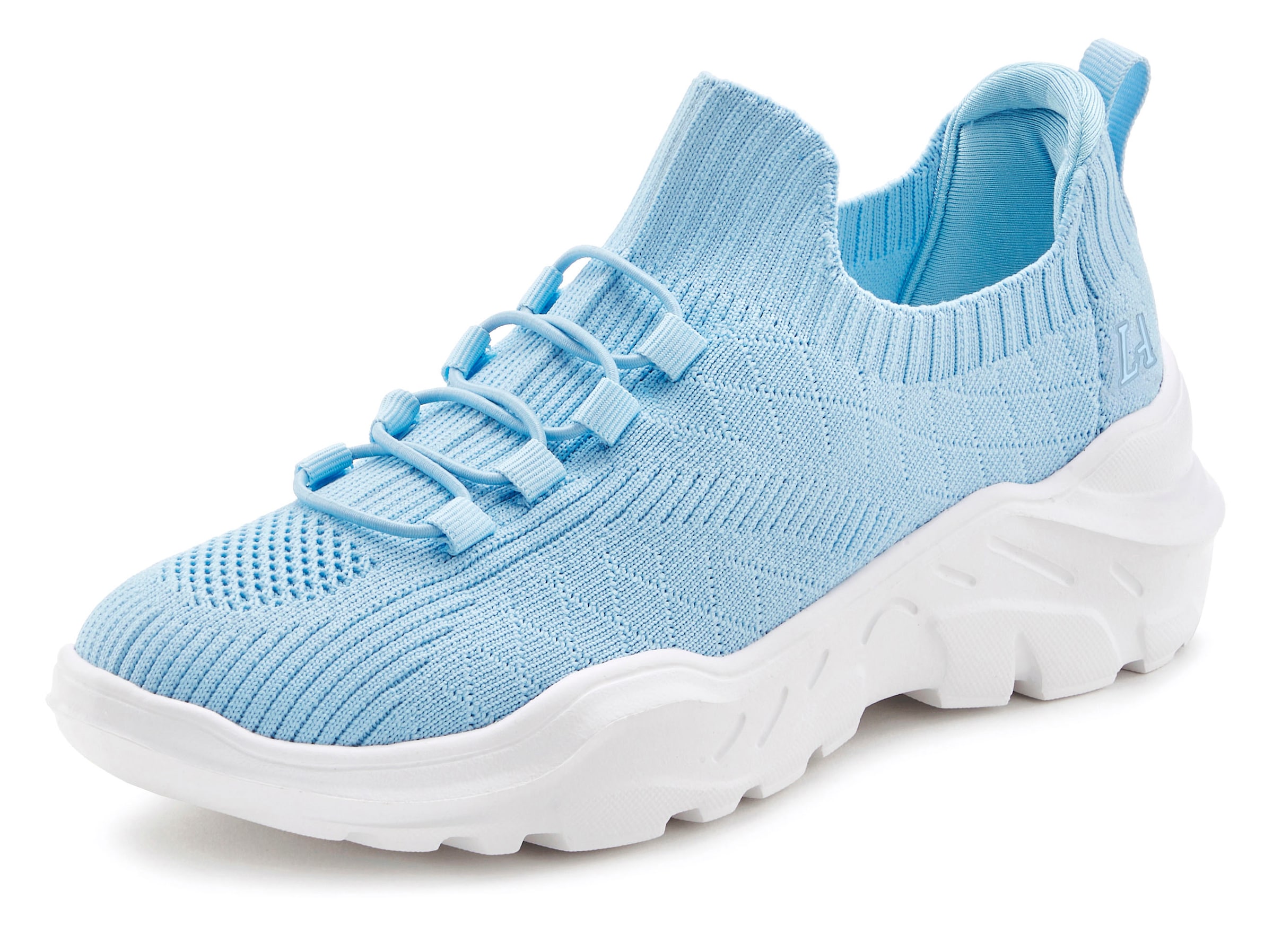 LASCANA ACTIVE Sneaker »Halbschuh, Freizeitschuh, ultraleicht und bequem,«, zum Reinschlüpfen und elastischen Schnürbändern VEGAN