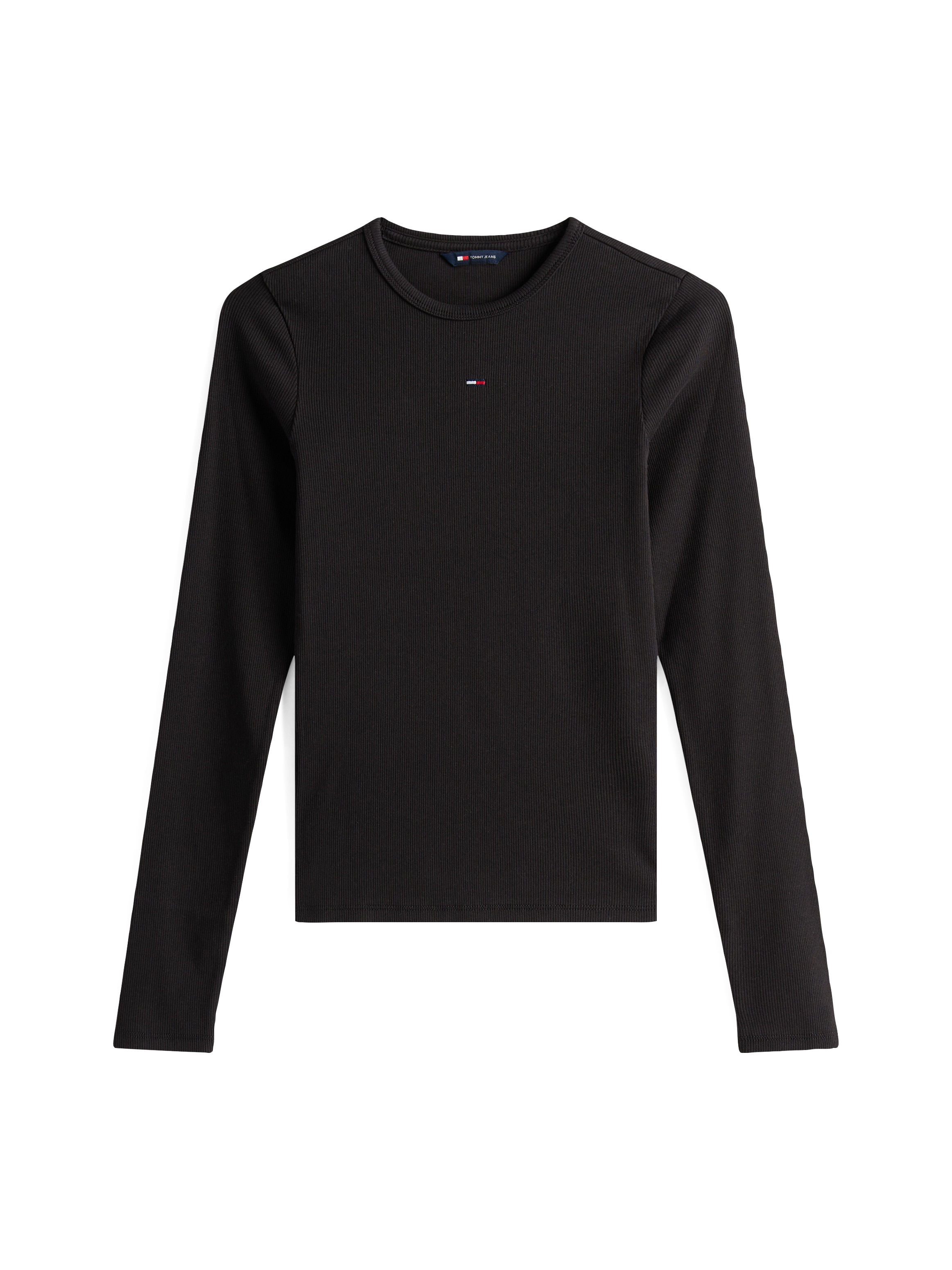 Tommy Jeans Langarmshirt »TJW SLIM ESSENTIAL RIB LS«, mit Logostickerei
