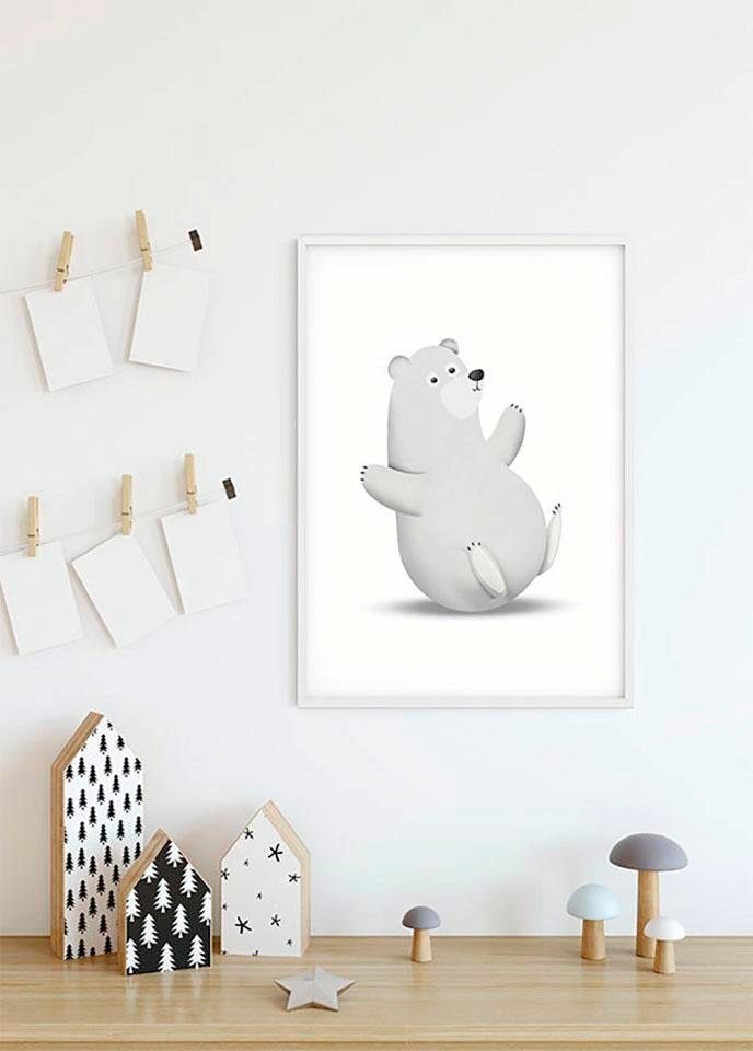 Image of Komar Bild "Cute Animal Polar Bear" Tiere 1 Stk. tlg. Wandbild zur Dekoration - ohne Rahmen