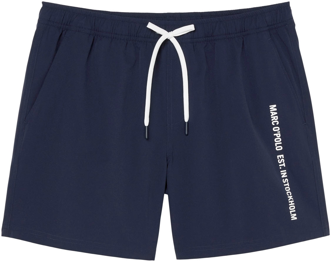 Marc O'Polo Badeshorts, mit seitlichen Taschen und Logoschriftzug