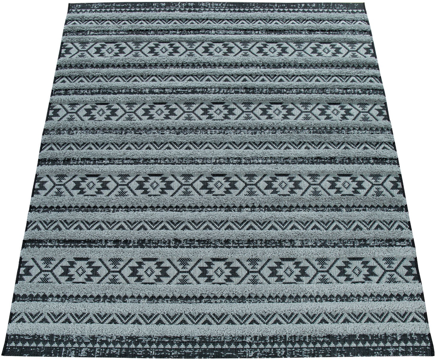 Image of Paco Home Teppich »Eupen 472«, rechteckig, 22 mm Höhe, Hoch-Tief-Struktur, Rauten Muster, gestreift, In- und Outdoor geeignet, ideal im Wohnzimmer & Schlafzimmer bei Ackermann Versand Schweiz