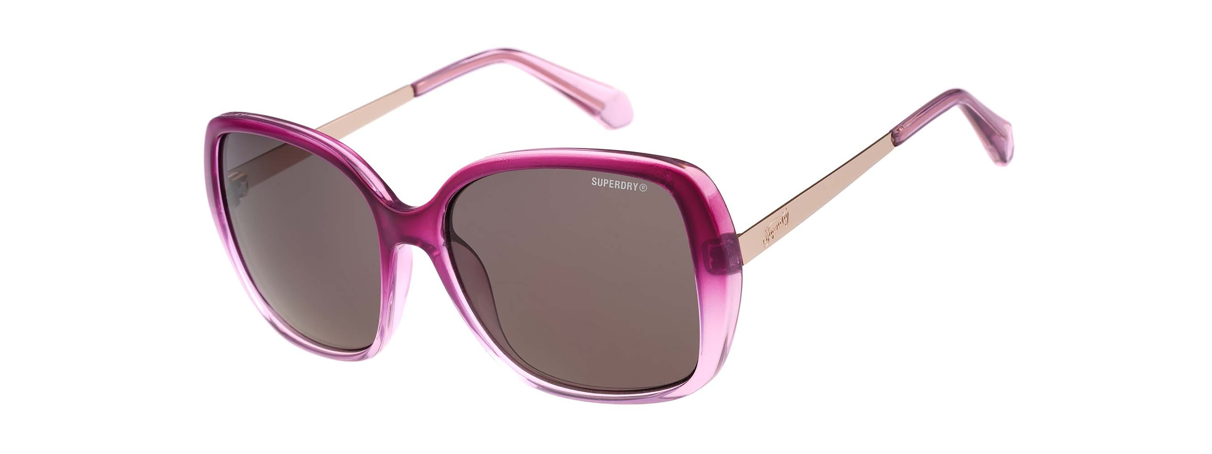 Image of Superdry Sonnenbrille "Modell 996094" Form Butterfly, Logoschriftzug auf Bügel, Kombifassung