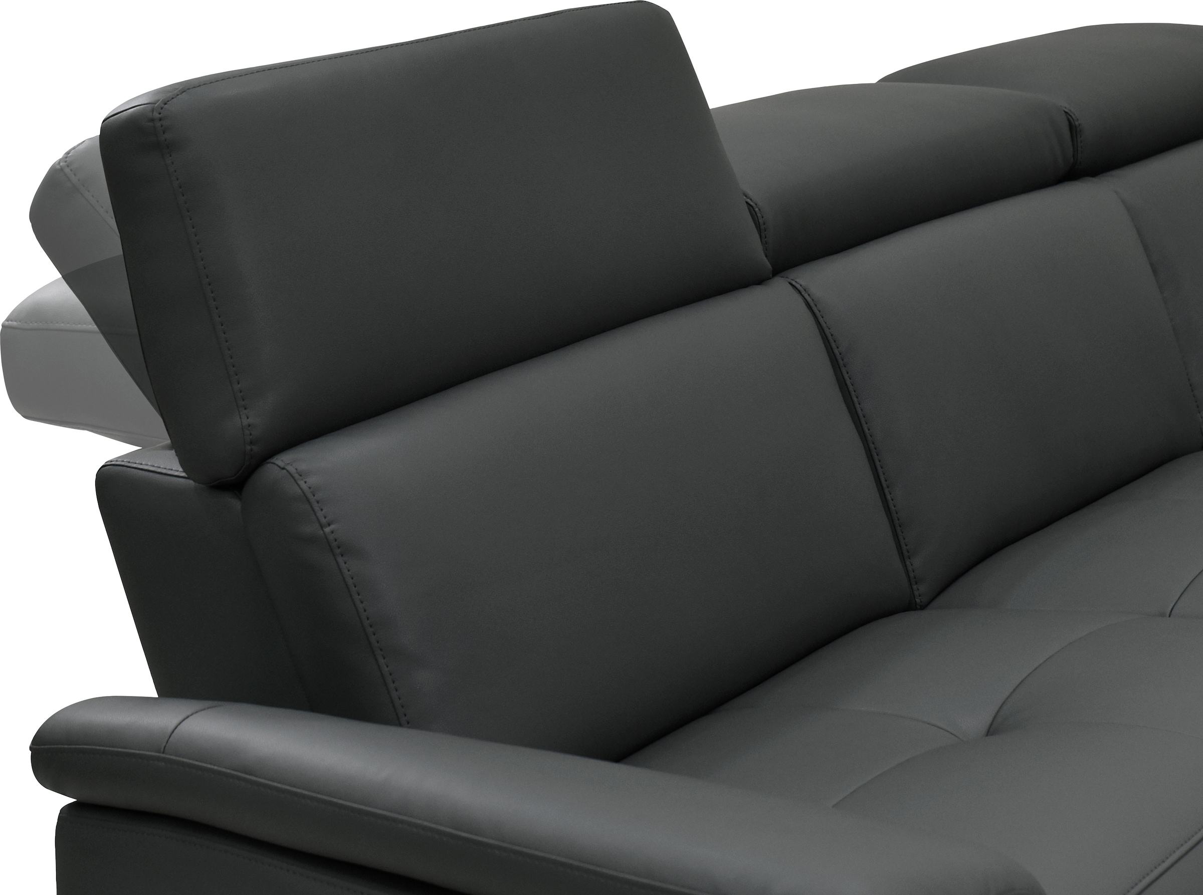GOODproduct Ecksofa »Pareli, L-Form, 259cm,m. Recamiere, Echtleder, Kunstleder, Webstoff« man. o. elektr. Relaxfunktion, USB/Kopfteilverstellg u. LED