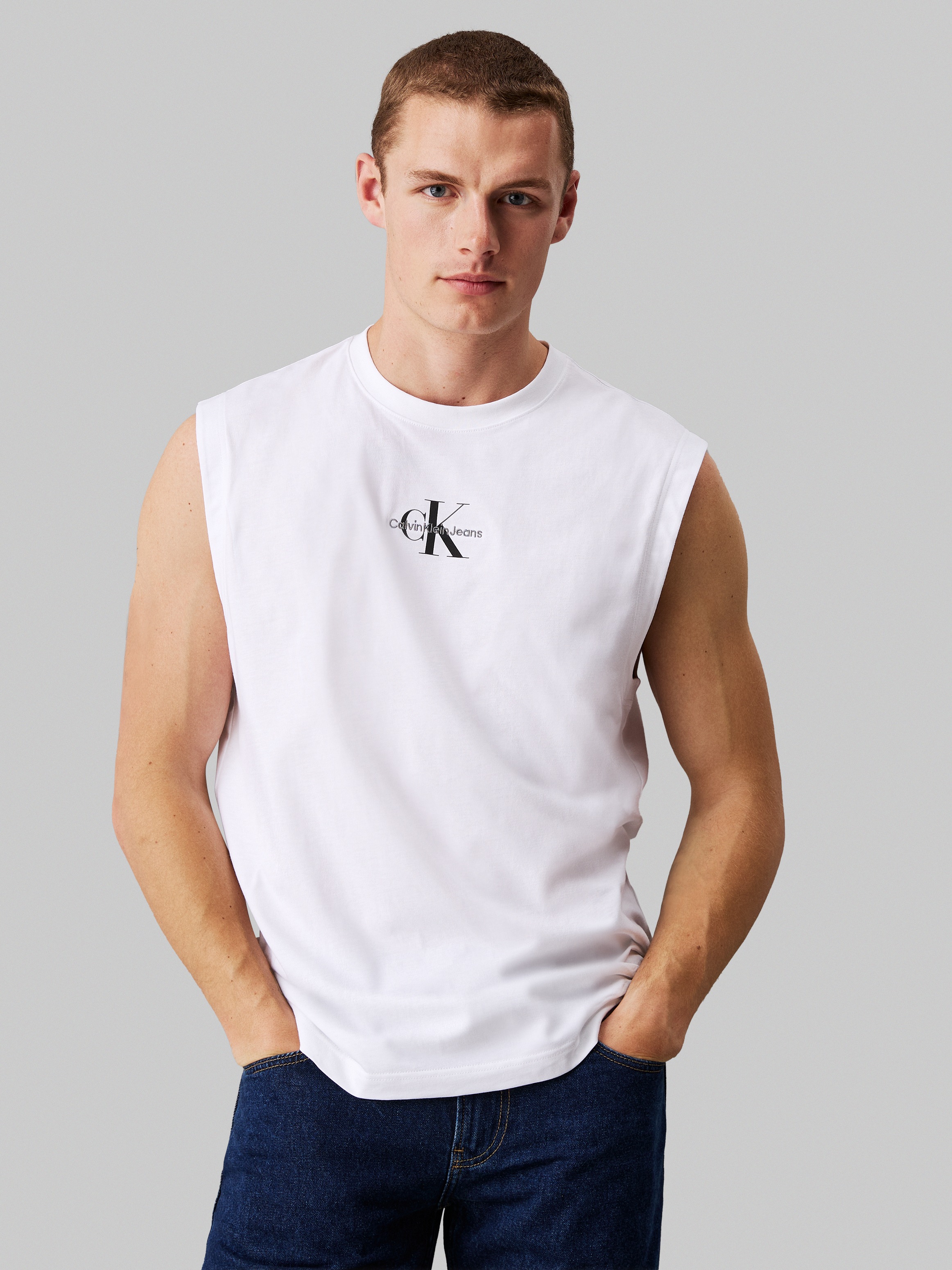 Calvin Klein Jeans T-Shirt »MONOLOGO SLEEVELESS TEE«, mit Markenlabel