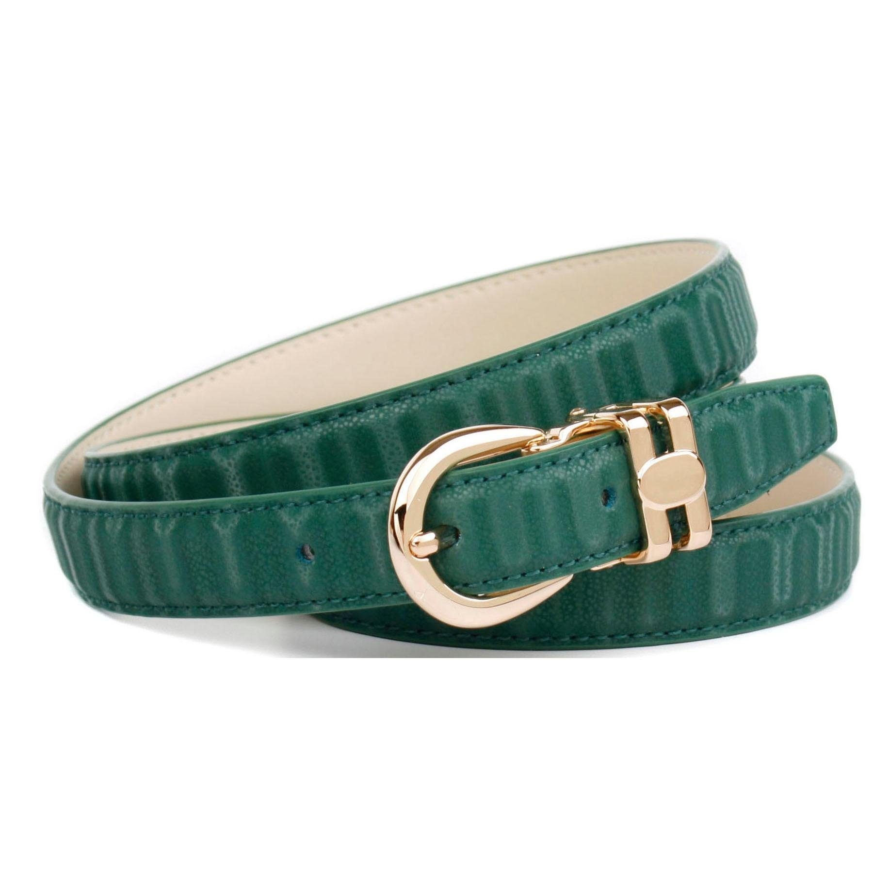 Image of Anthoni Crown Ledergürtel, mit glänzender doppelter Metallschlaufe bei Ackermann Versand Schweiz