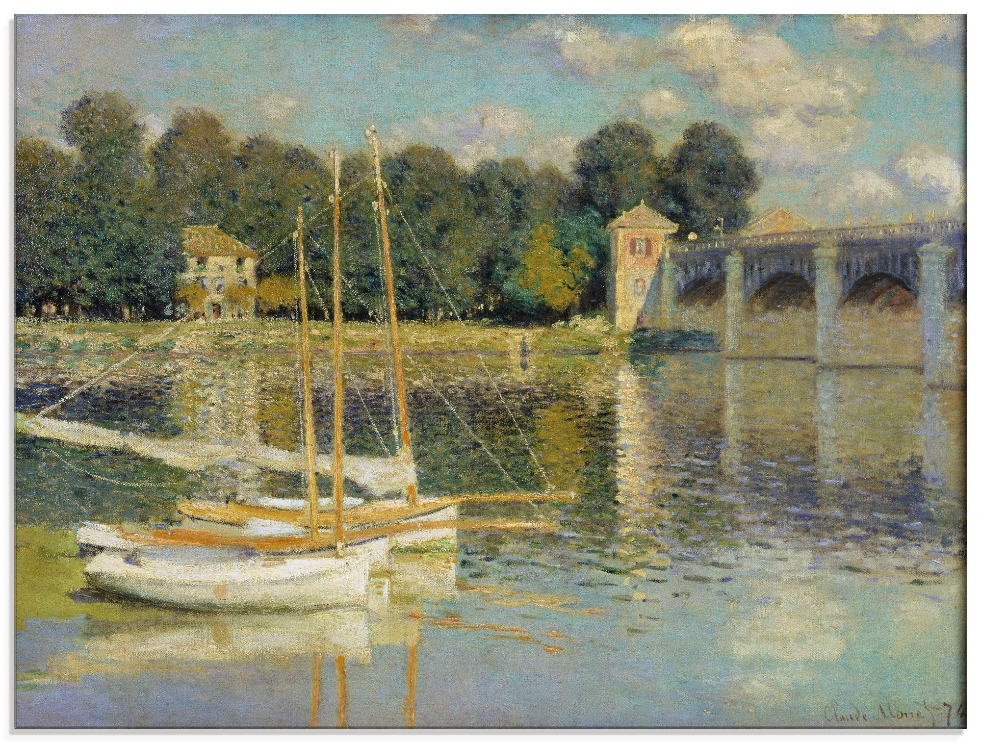 Image of Artland Glasbild »Die Brücke von Argenteuil. 1874«, Boote & Schiffe, (1 St.) bei Ackermann Versand Schweiz