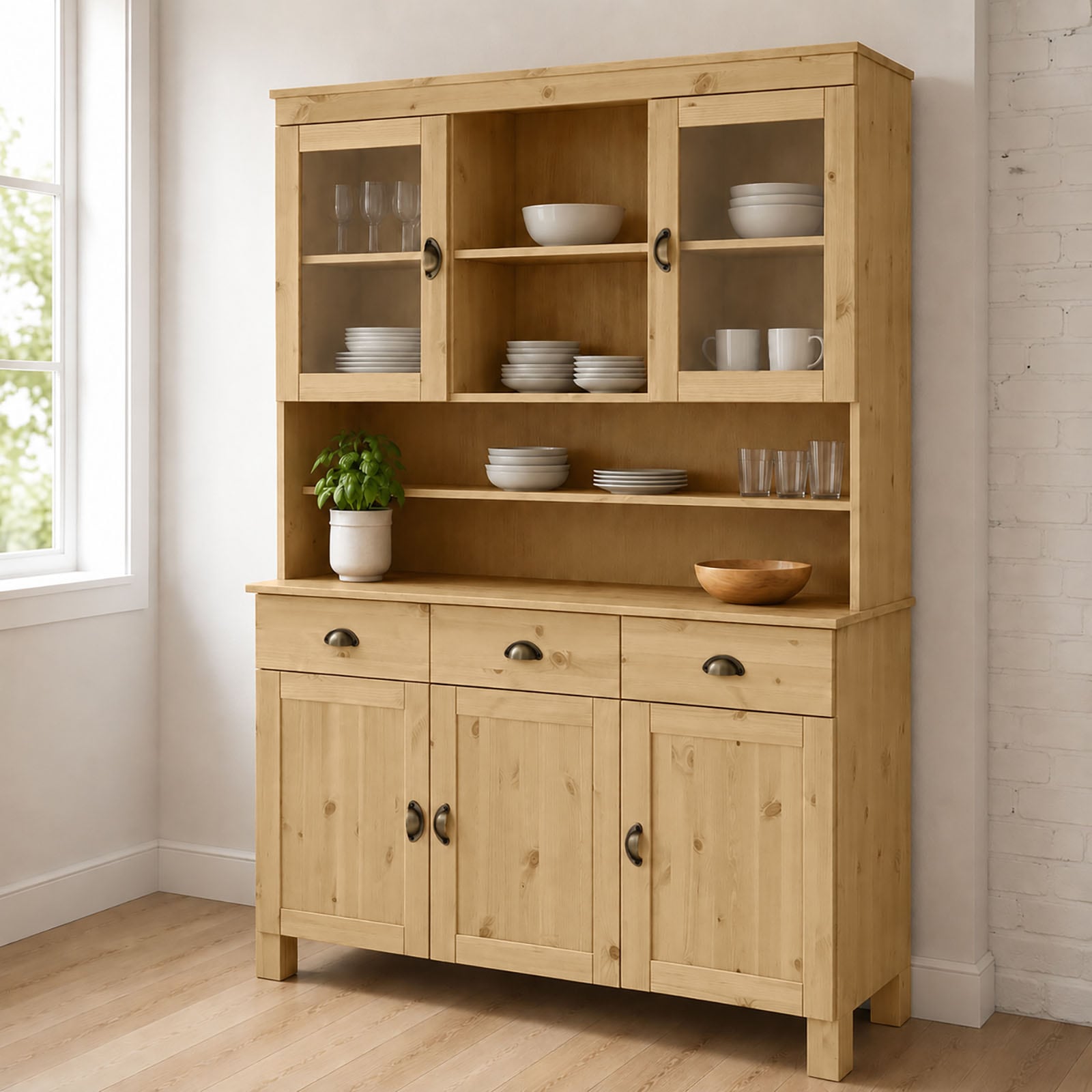 Home affaire Unterschrank »Oslo« 125 cm breit, 38 cm tief, als Sideboard, 3 Türen, 2 Schubladen