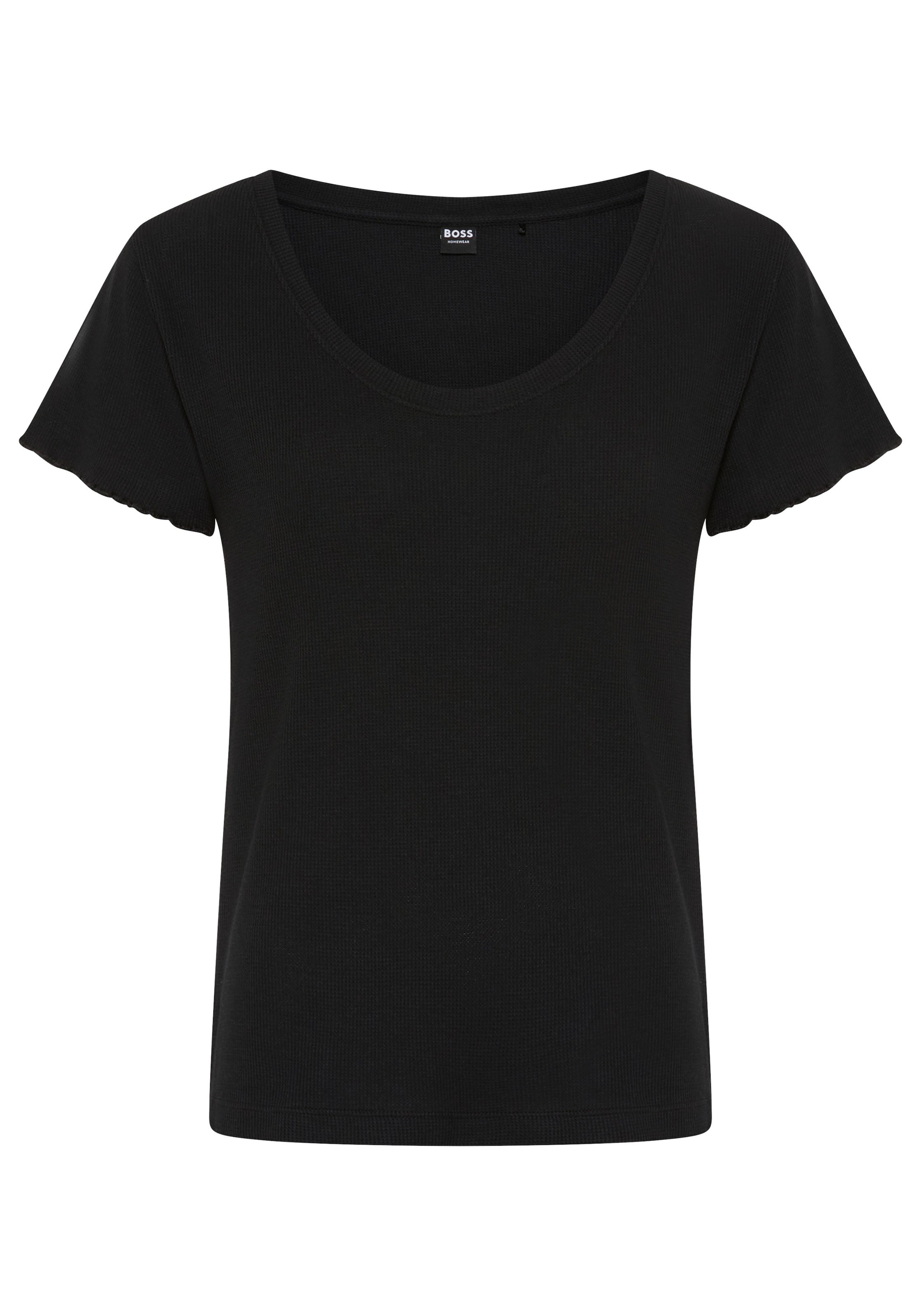 BOSS Haut de pyjama »Cosy Waffle_T-Shirt« en mélange de coton avec structure gaufrée