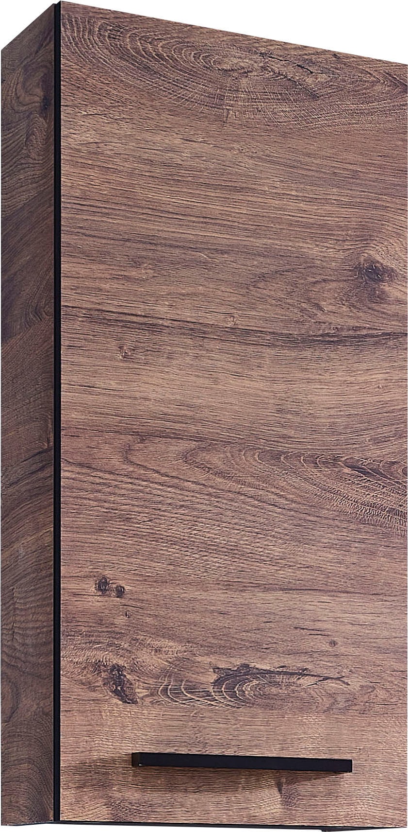 Image of Saphir Hängeschrank "Quickset 374 Wand-Badschrank, 1 Tür, 2 Einlegeböden, inkl. Türdämpfer" Badezimmer-Hängeschrank, 30 cm breit, Eiche Ribbeck quer Nachbildung