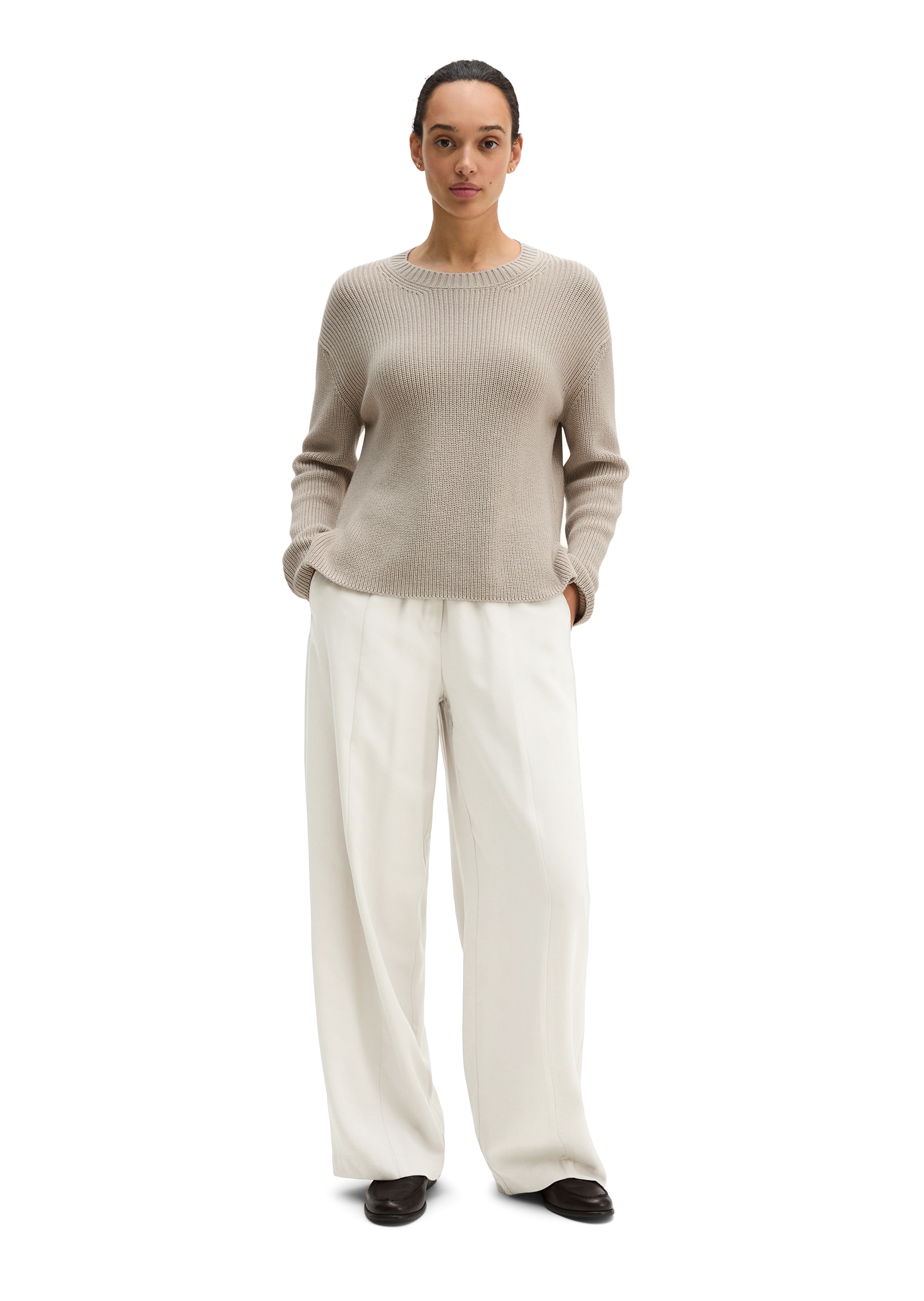 Marc O'Polo Rundhalspullover loose aus Heavy-Weight-Organic-Cotton