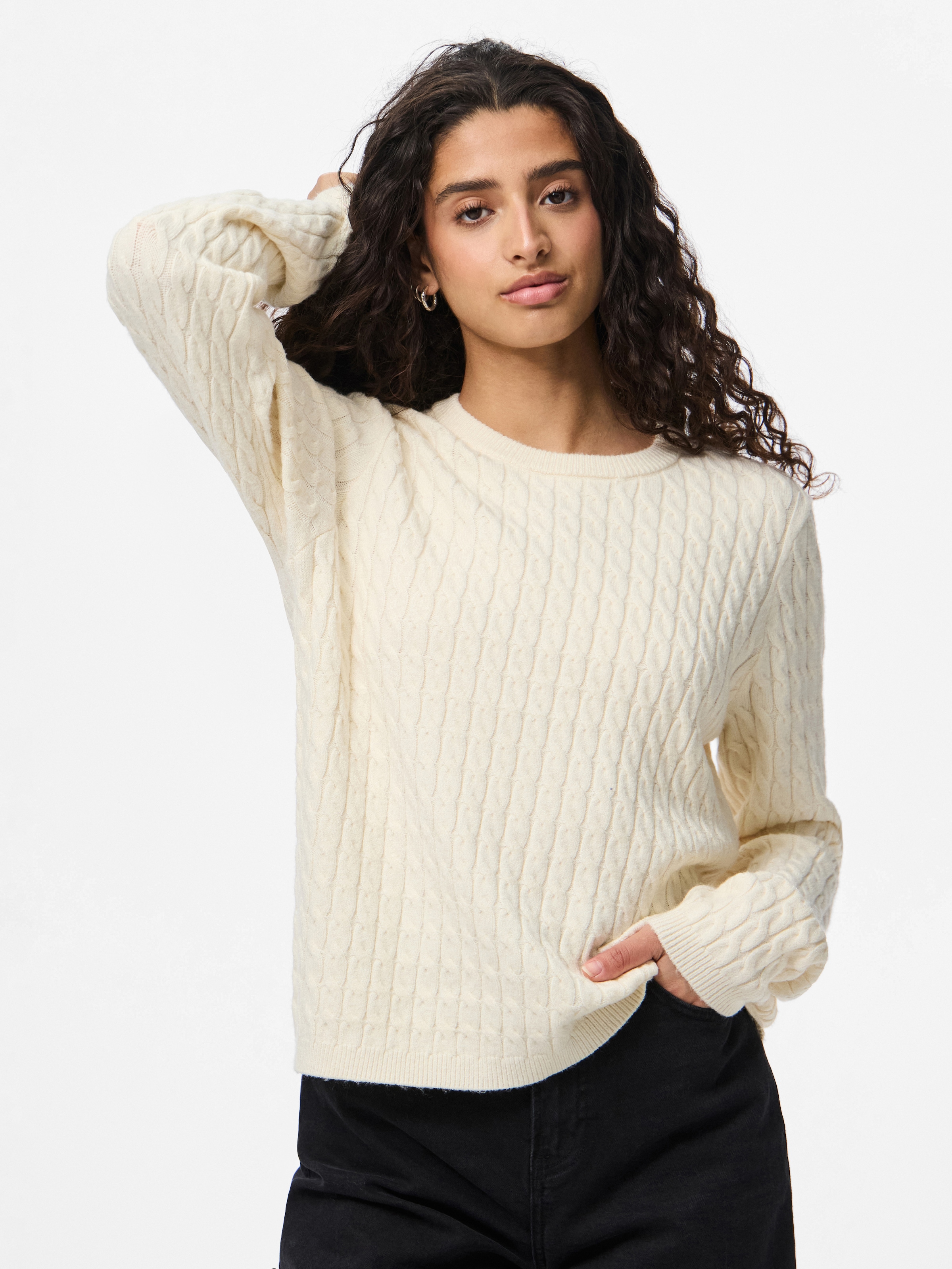 pieces Pull en tricot »PCFIA LS CABLE KNIT NOOS BC«