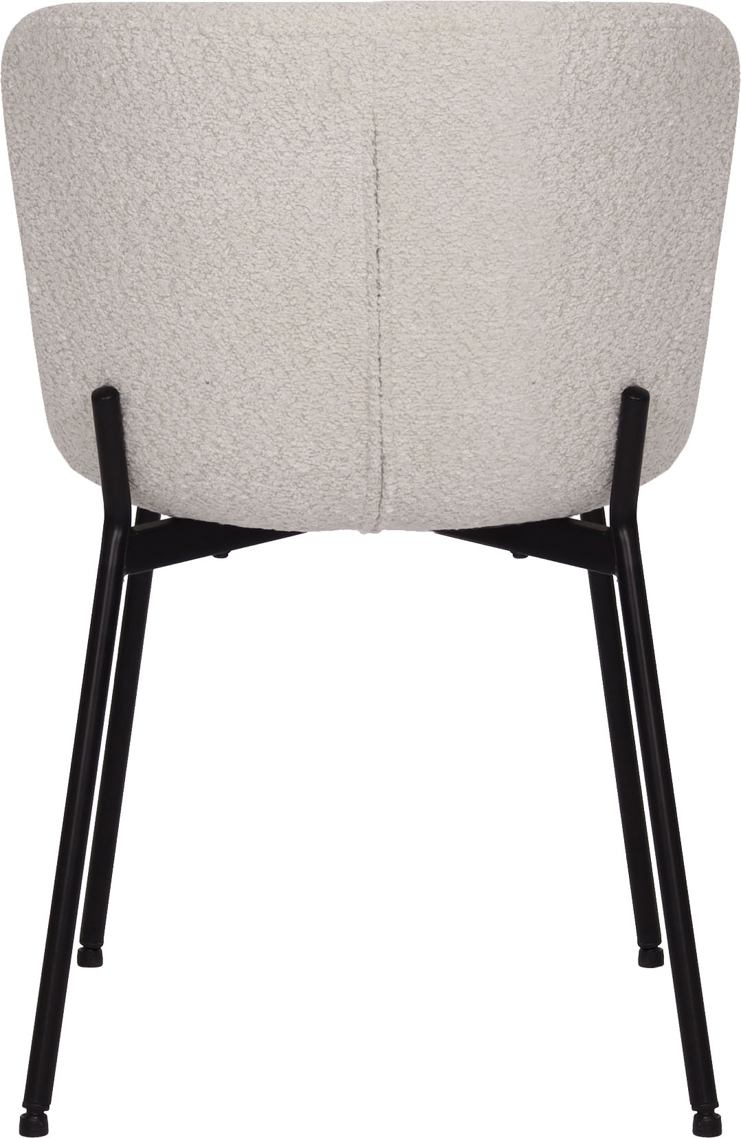 SIT 4-Fussstuhl »Manila 2er-Set Bouclé Esszimmerstühle mit Metallgestell skandinavisch« (Set) 2 Stk.Öko-Tex Bouclé-Bezug & schwarze Metallbeine im Scandi-Look