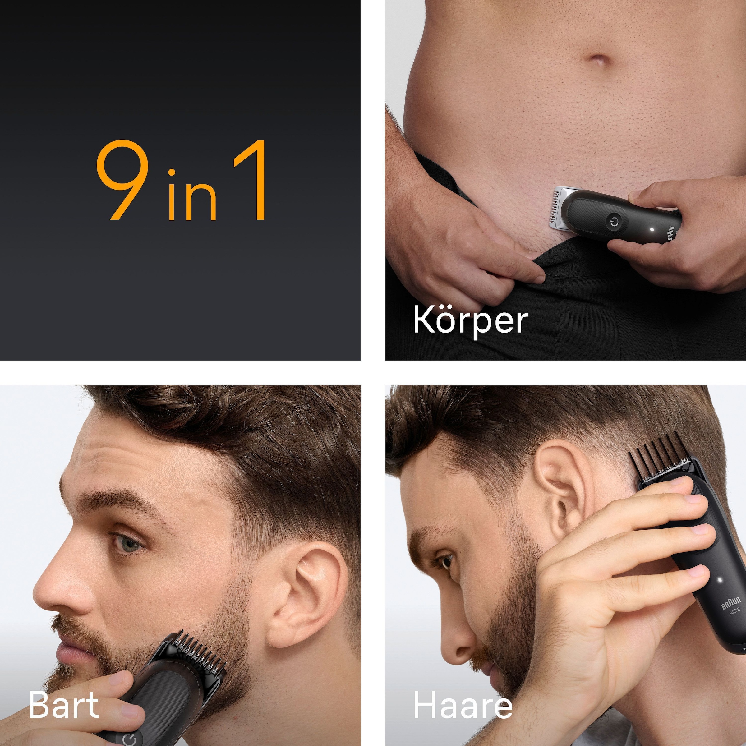 Braun Tondeuse à cheveux »Braun All-in-One Series 5, 9-in-1 Set« lame ultra tranchante, 120 min batterie, technologie SkinGuard