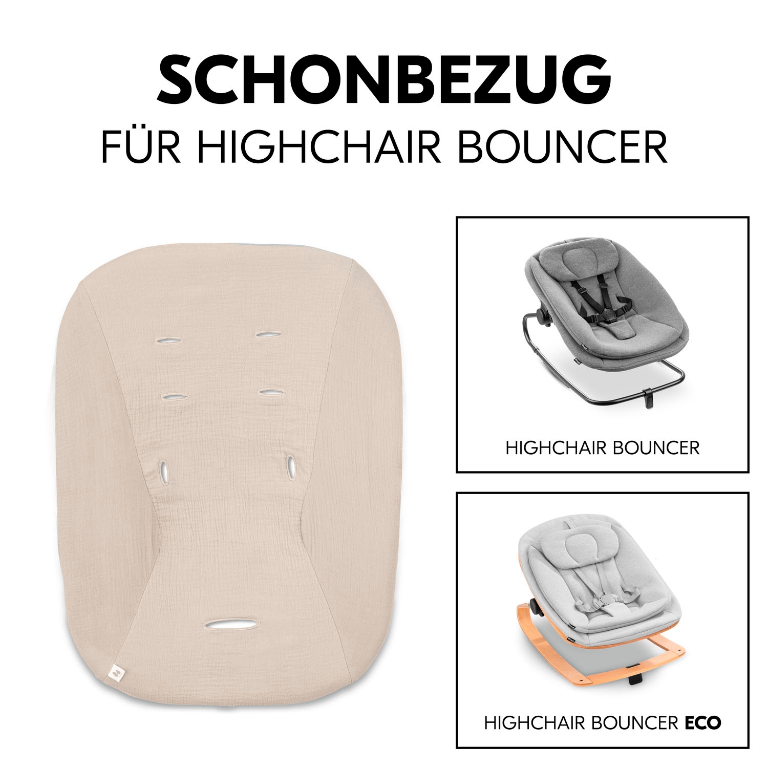 Hauck Housse de siège pour enfant »Schonbezug für Babywippe; Highchair Bouncer Cover« Schonbezug für Babywippe Highchair Bouncer/High Chair Bouncer Eco