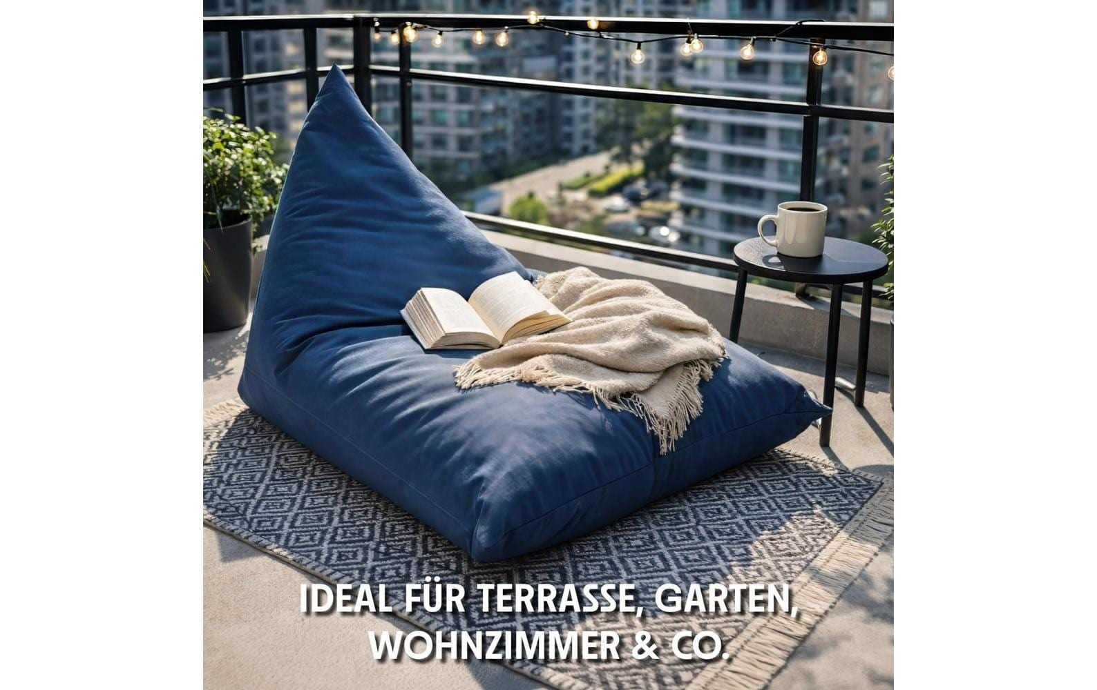 Urbanara Sitzsack »Basic-Outdoor Triangle, 300 l«