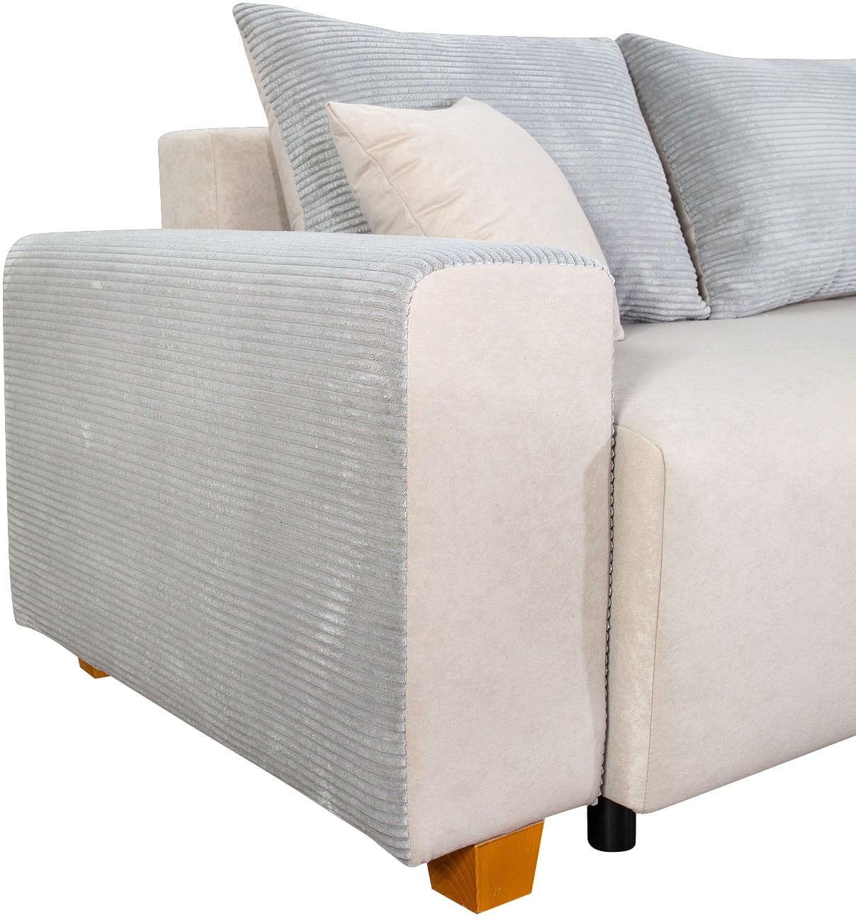 COLLECTION AB Schlafsofa »Yves, Liegefläche (B/T): 142/194 cm« inkl. Bettfunktion, Bettkasten, Federkern & Zierkissen