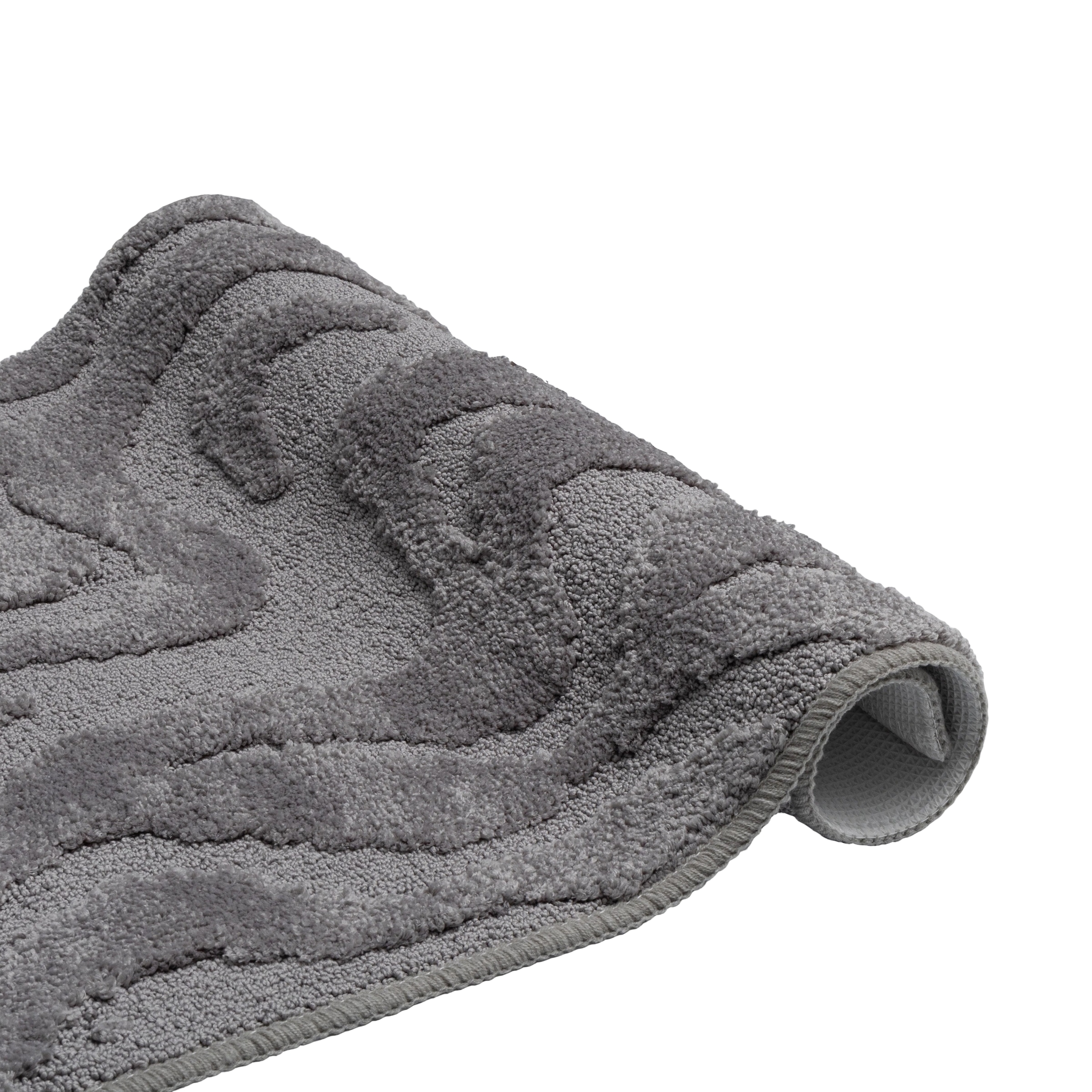 GOODproduct Badematte »Wave, Badvorleger, Badezimmer Teppich« Höhe 10 mm rutschhemmend beschichtet fussbodenheizungsgeeignet | schnell trocknend Hoch-Tief-Effekt, modernes Muster, Welle, Badteppich, Duschvorleger