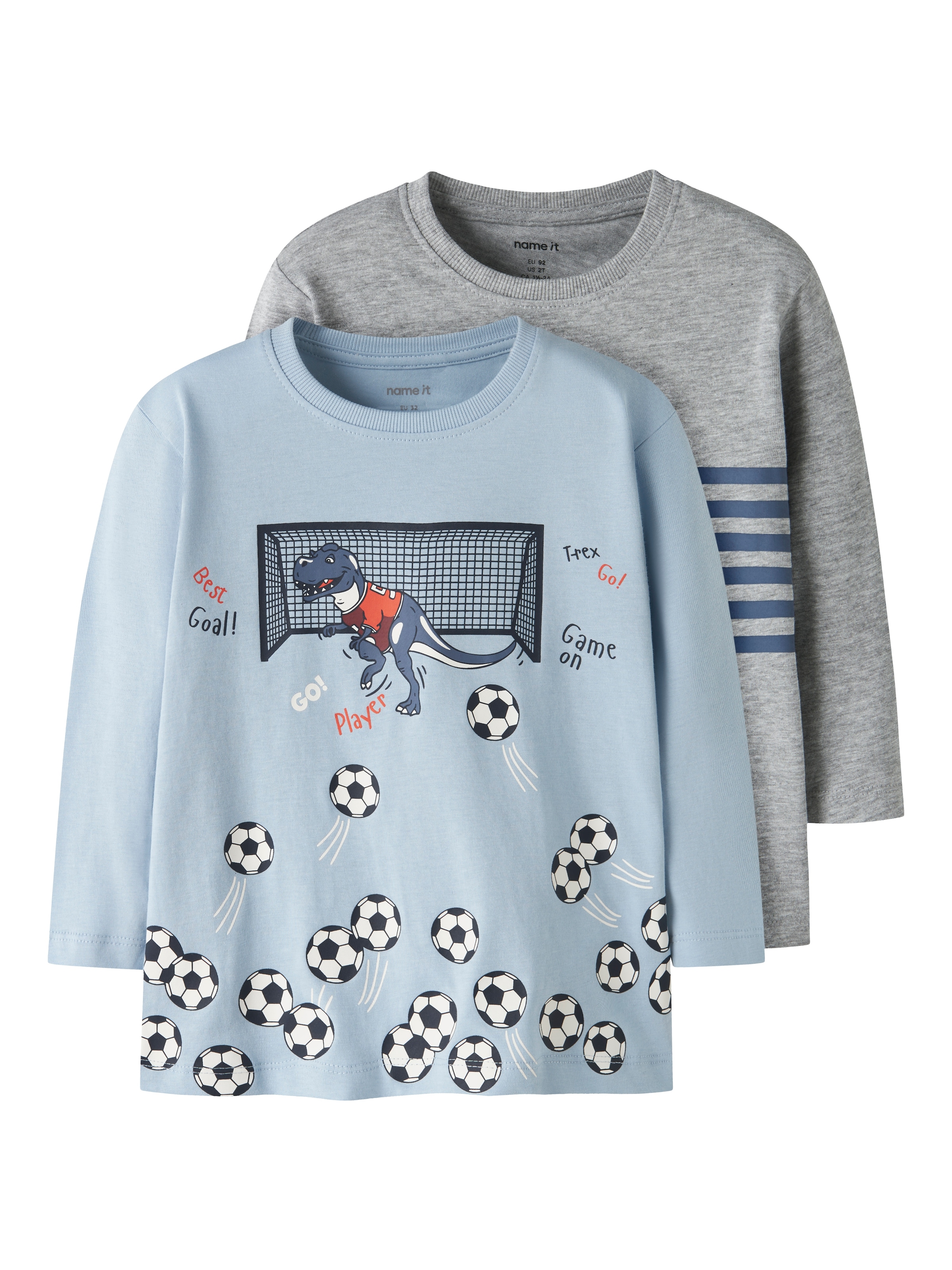 Image of Name It Langarmshirt "NMMVILASSE 2P LS NREG TOP" Packung, 2 Baumwolle