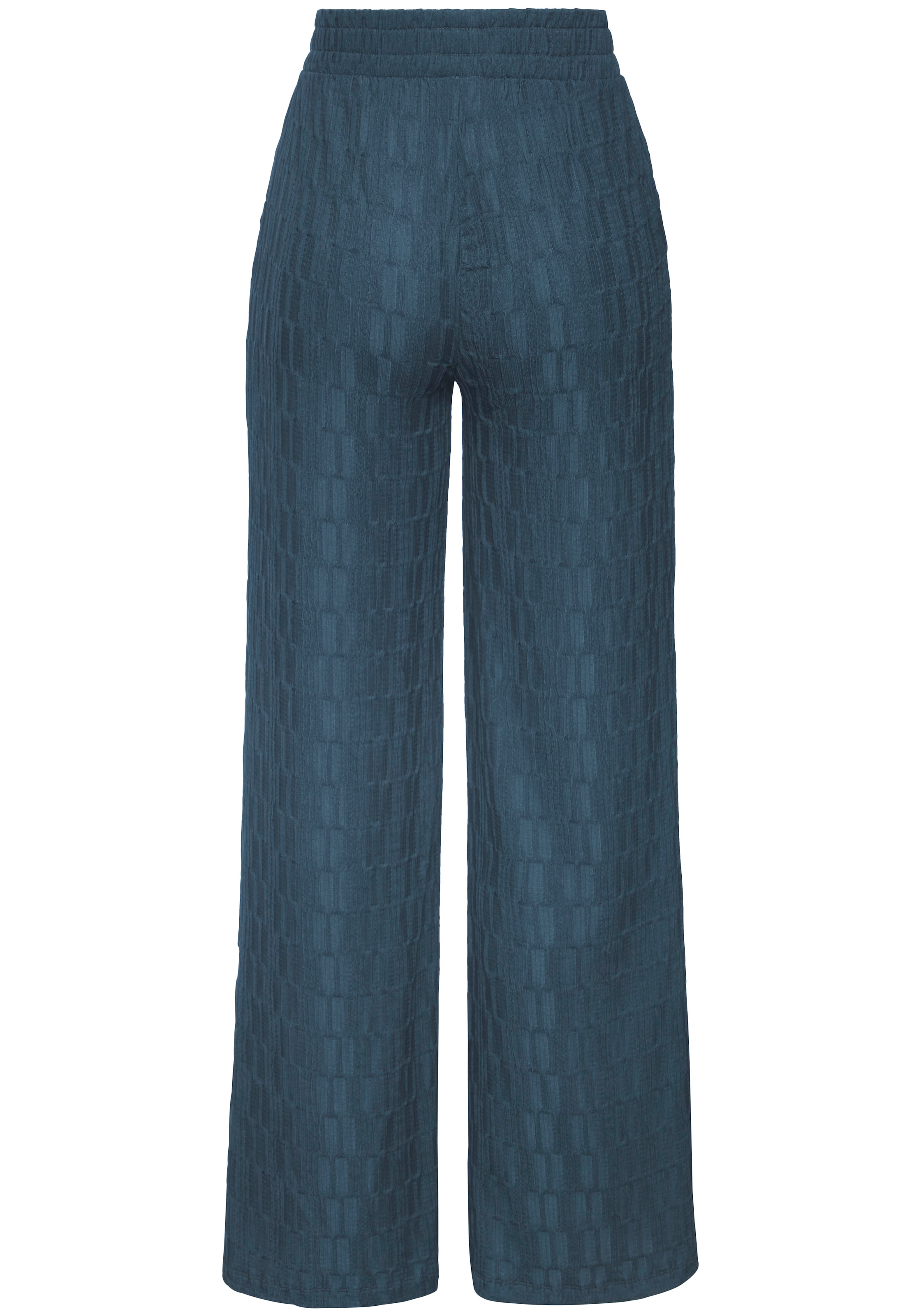 LASCANA Pantalon homewear »-Relaxhose«  coupe large, design en structure nid d'abeille