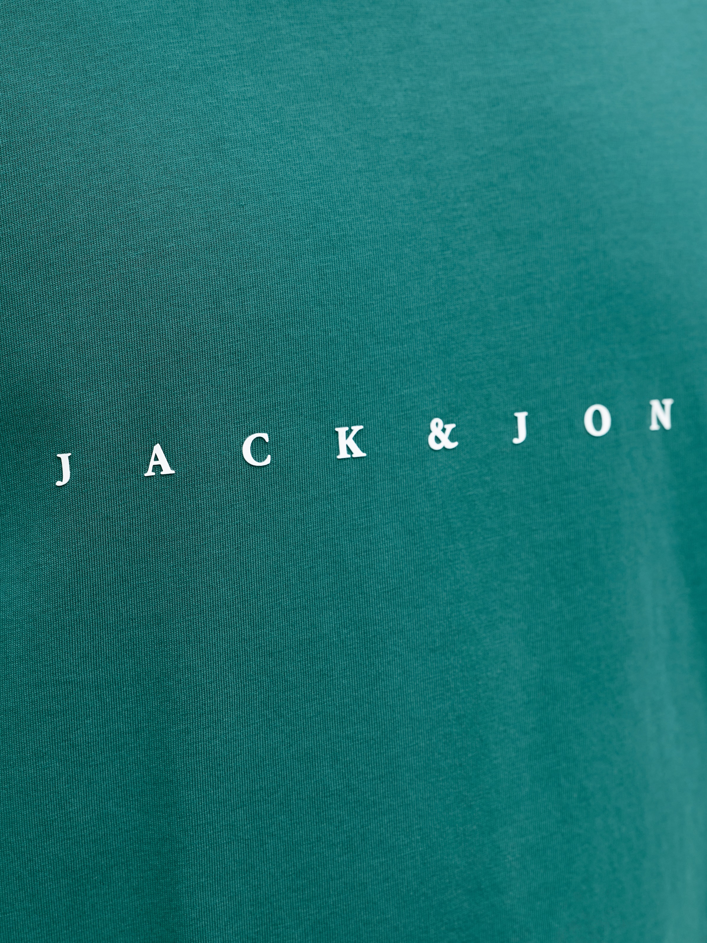 Jack & Jones Shirt à col rond »JJESTAR mit Pigmentprint und Baumwollgefühl« coton, coupe décontractée