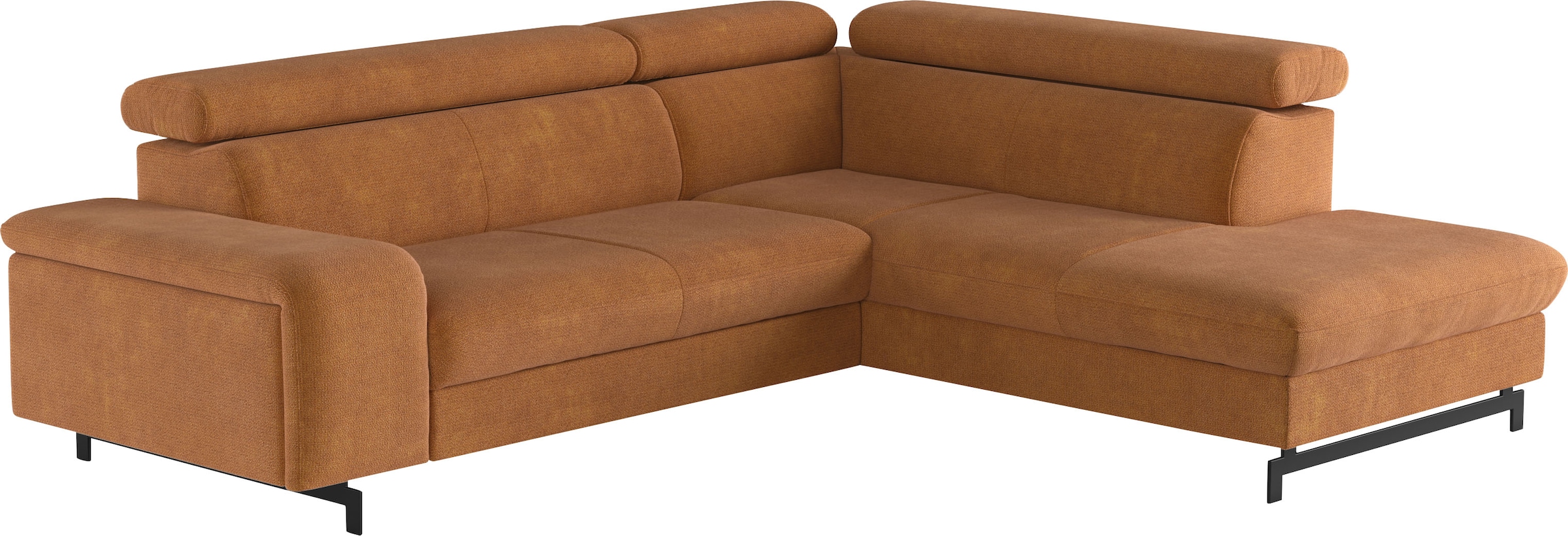 COTTA Canapé d'angle »Emma L-Form« mit Kopfteilverstellung, wahlweise mit Bettfunktion & Bettkasten