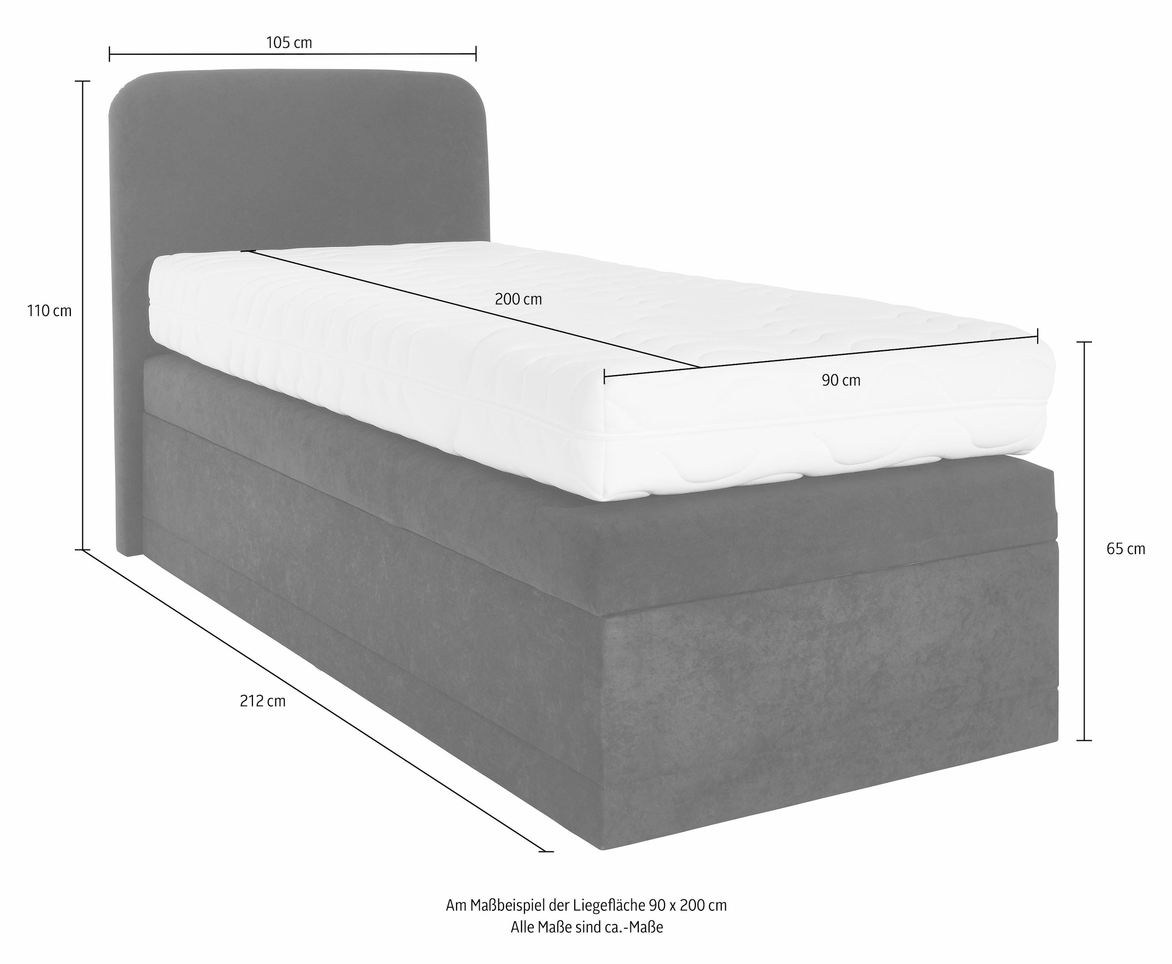 Westfalia Schlafkomfort Boxspringbett, wahlweise mit Bettkasten und 2 Matratzenqualitäten