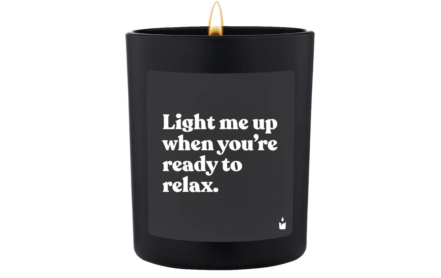 Image of Duftkerze "ChattyCandles Light me up when youre ready to relax 6,7 x 8 cm"