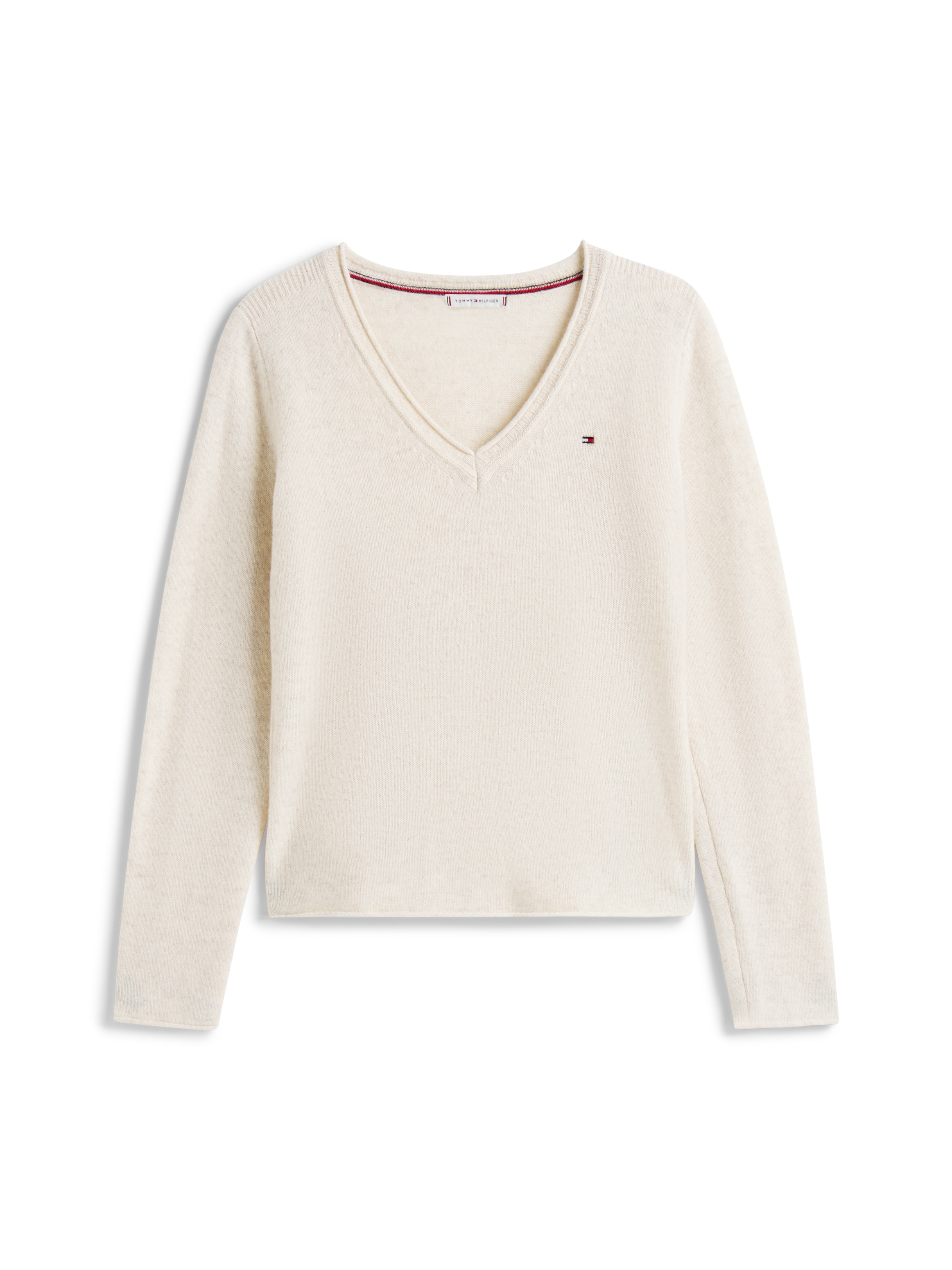 Tommy Hilfiger Strickpullover »SOFT WOOL V-NK SWEATER« aus reiner Wolle