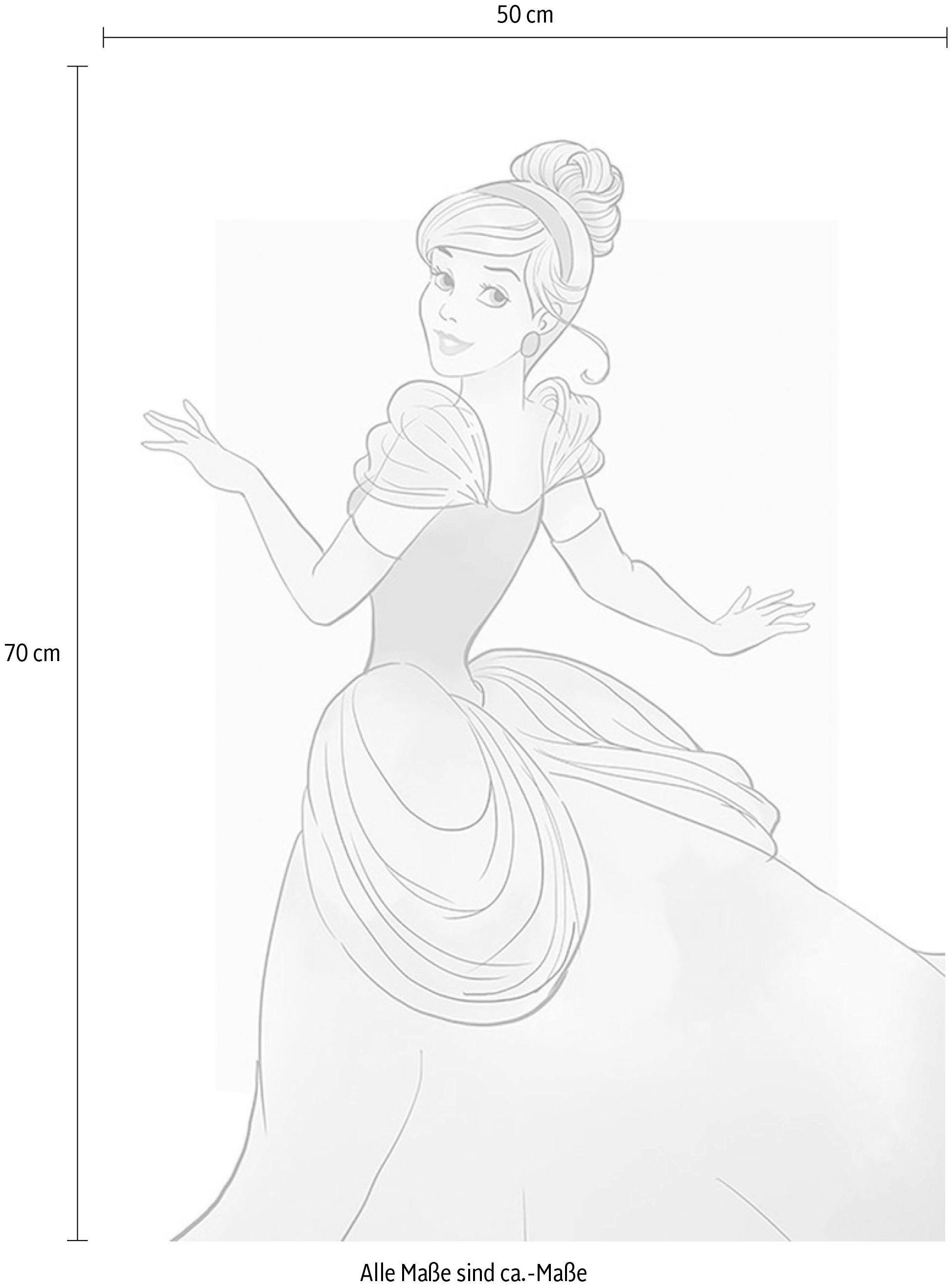Komar Bild »Cinderella Beauty«, Disney, (1 St.), Wandbild zur Dekoration im Kinderzimmer - ohne Rahmen