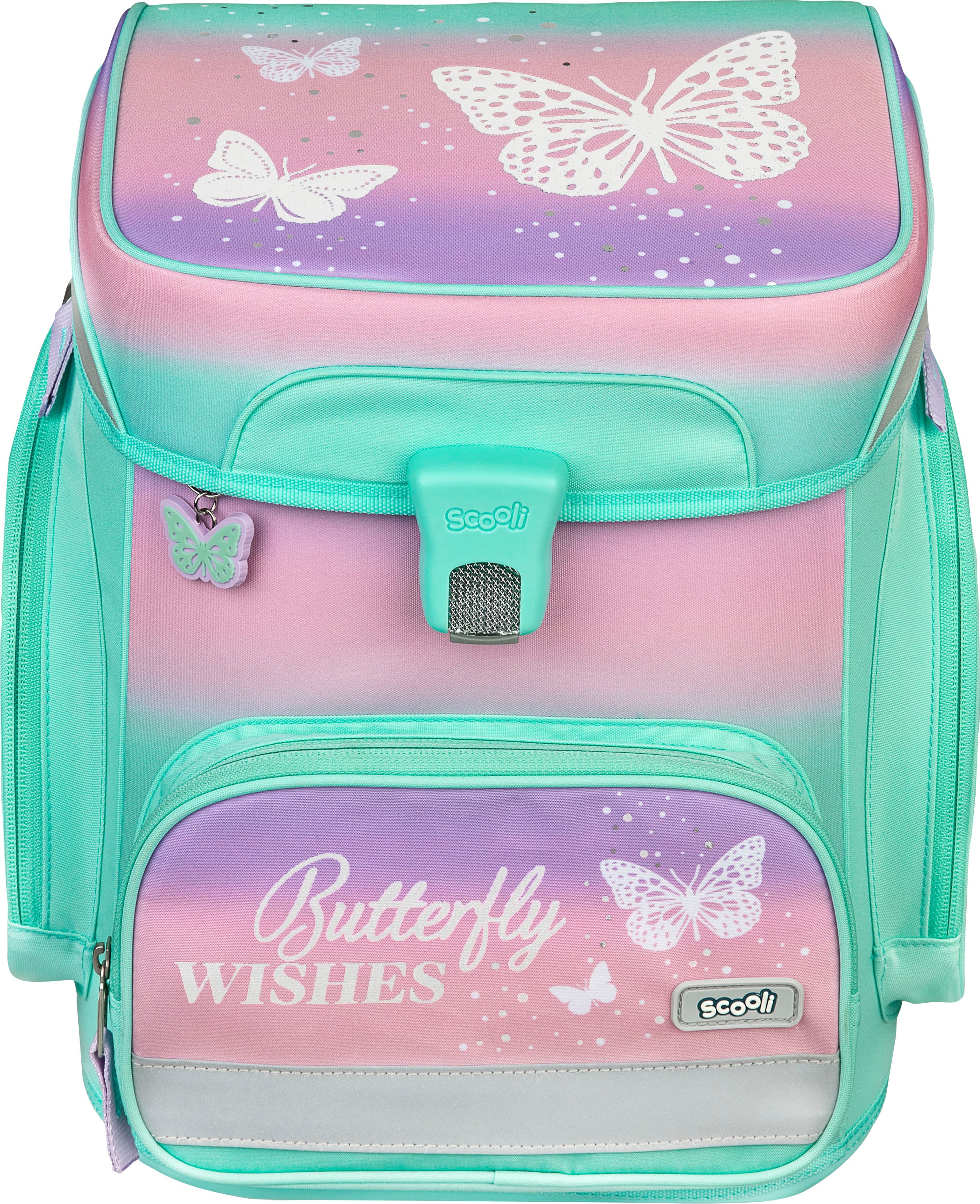 Scooli Schulranzen »EasyFit, Butterfly Wishes«, Reflektoren