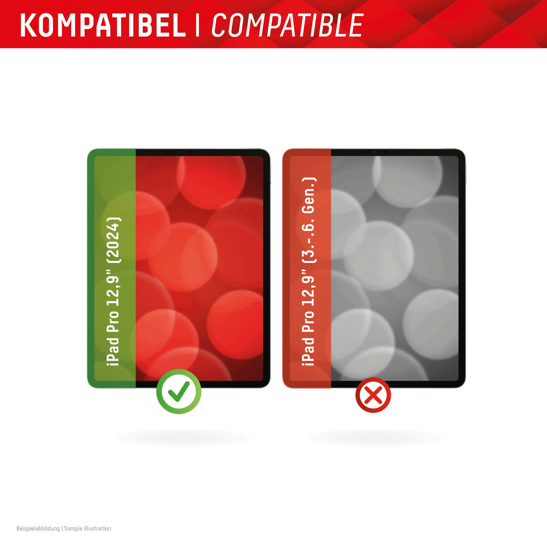 Displex Displayschutzfolie »Tablet Glass«, für Apple iPad Pro 12,9" (2024), Displayschutz, Bildschirmschutz, kratz & stossfest, einfaches Anbringen
