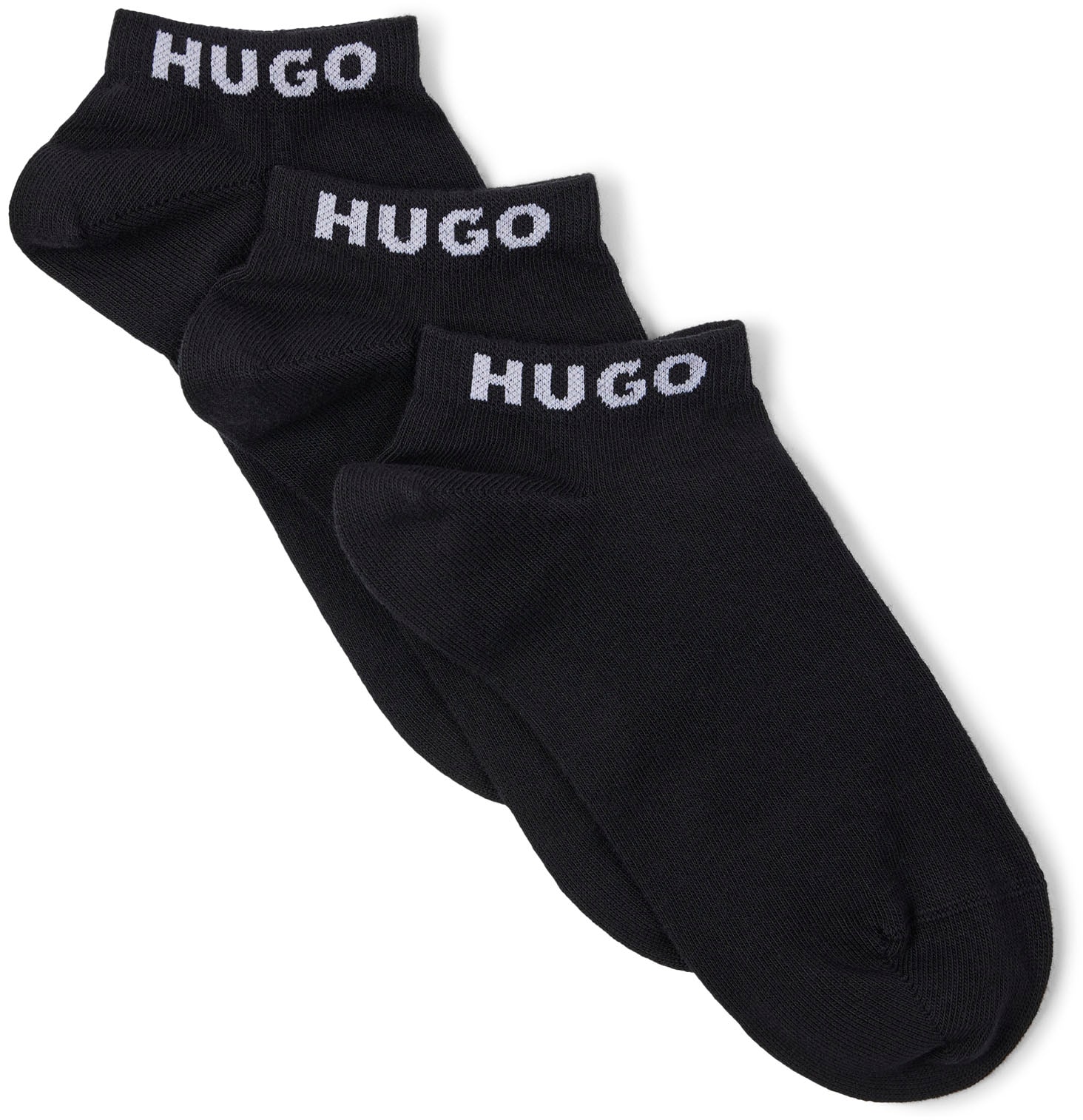 HUGO Underwear Sneakersocken, (3 Paar), mit Markenschriftzug am Bündchen
