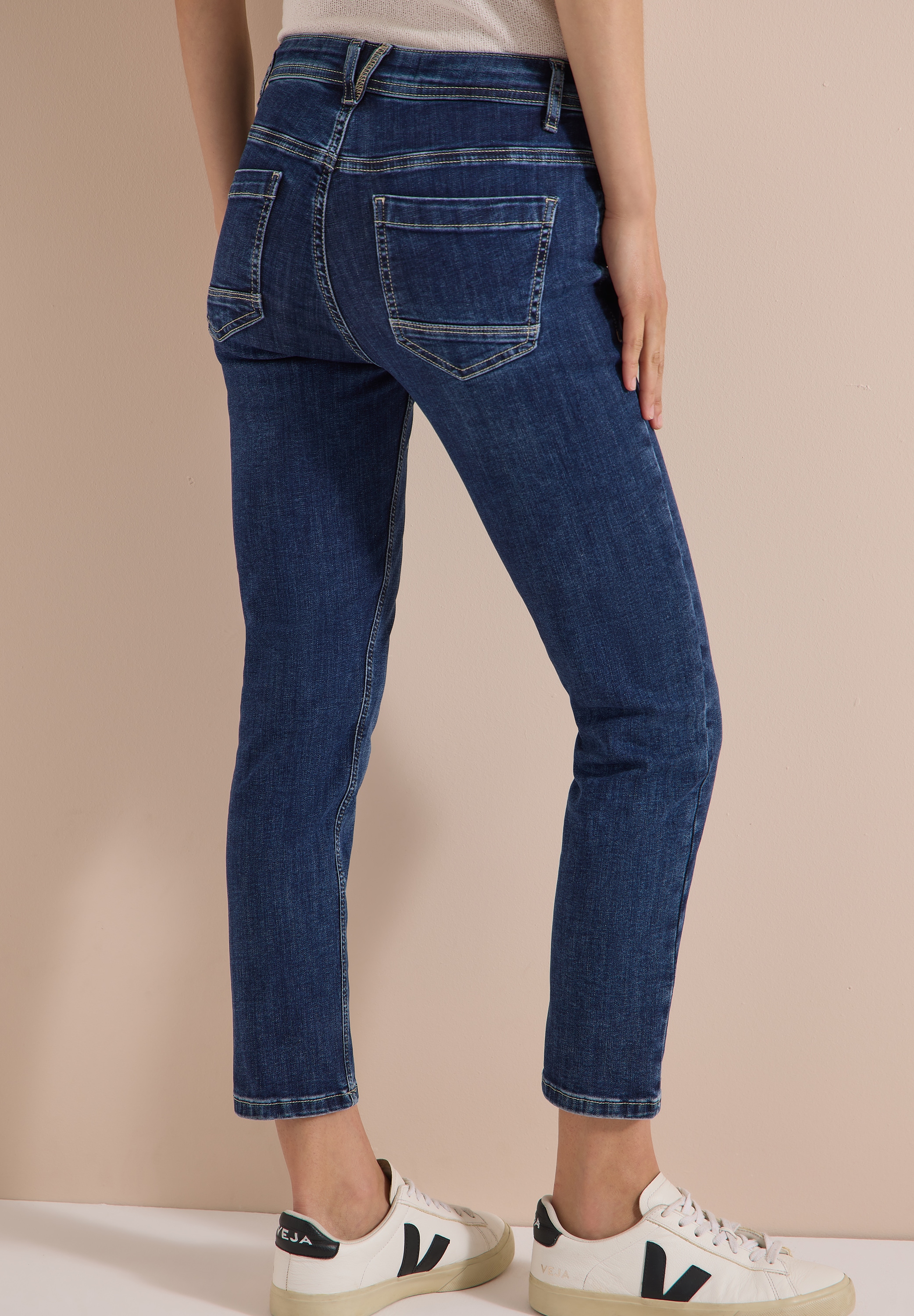 Cecil Slim-fit-Jeans »Style Scarlett« mit Reissverschluss, Stretchanteil, ideal für warme Tage