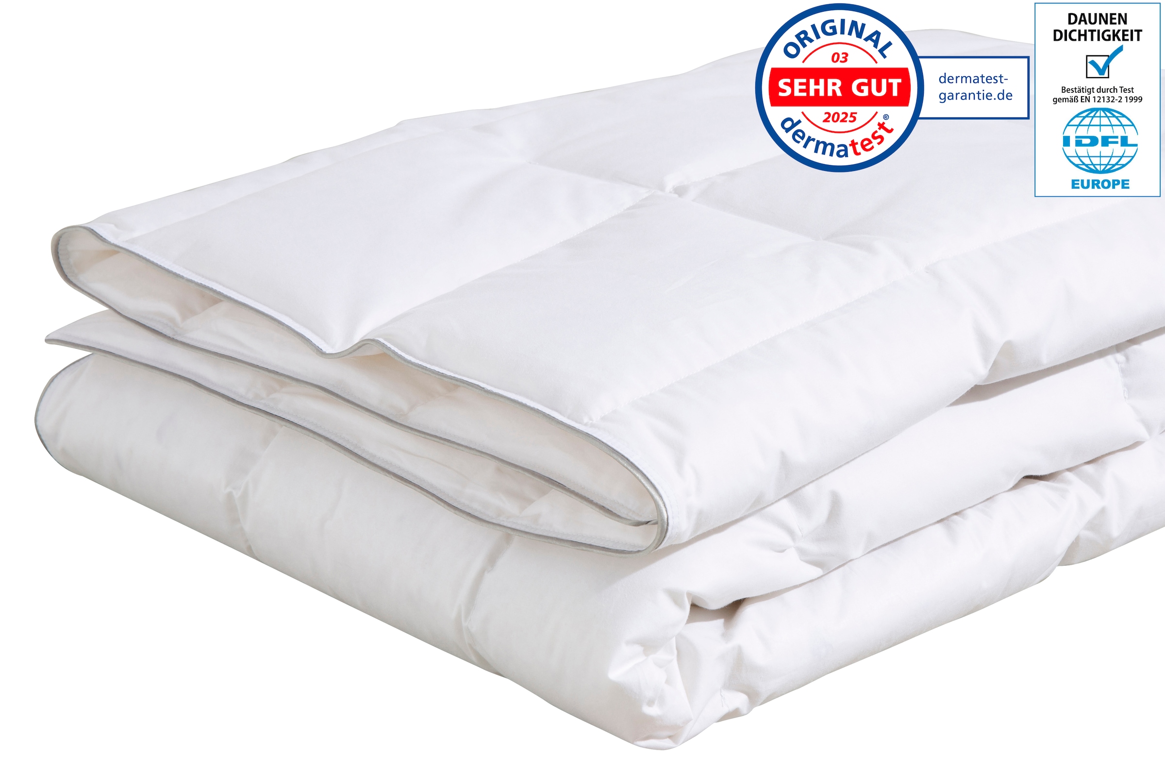 Home affaire Couette en duvet »Tamins, Bettdecke 135x200 cm, 155x220 cm, Made in Germany« leicht Füllung 100Daunen 1 cuis tlg. Sommer, Winter, Decke, Made in Germany, Allergiker geeignet (NOMITE)