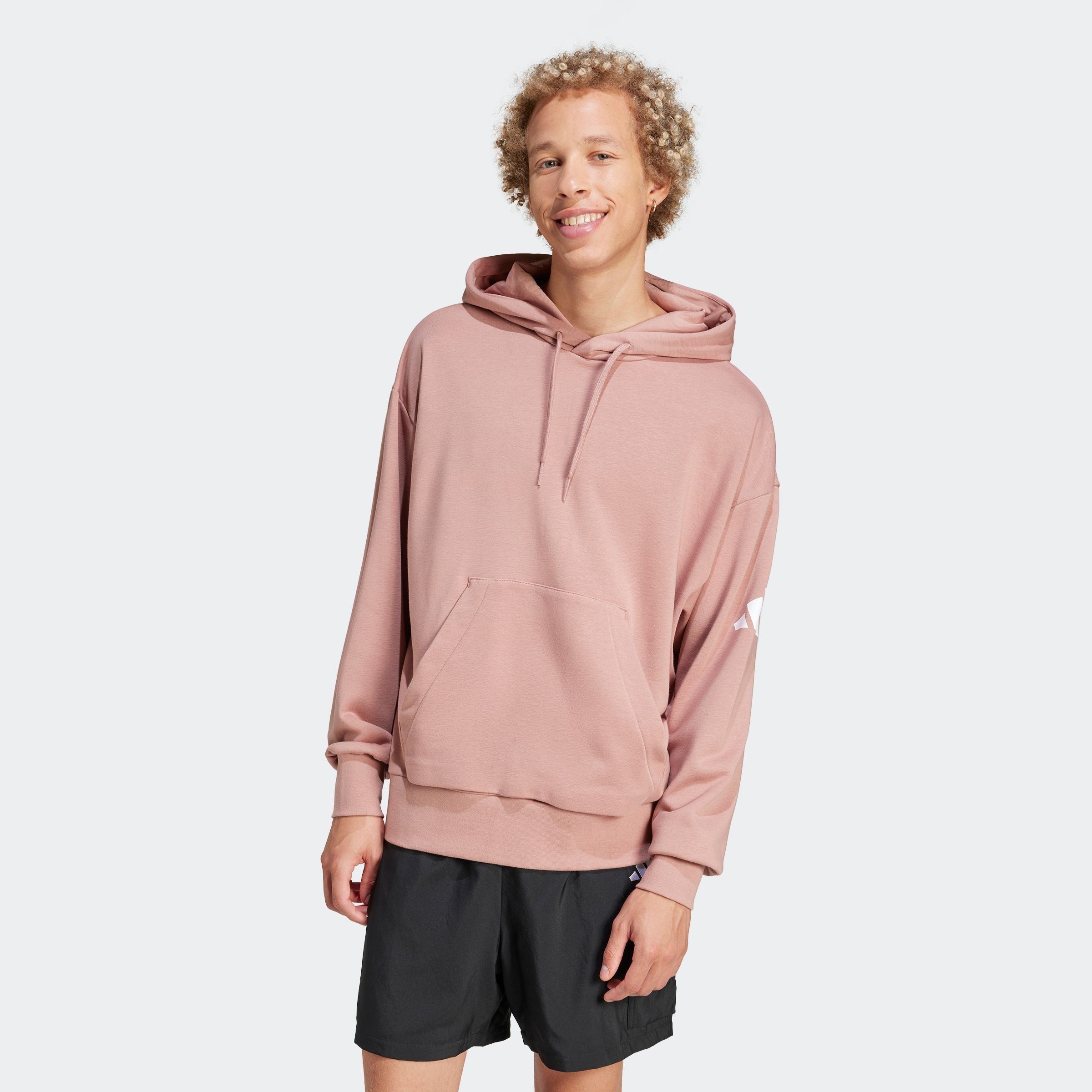 Image of adidas Sportswear Kapuzensweatshirt "ESSENTIALS LOOSE-FIT 3-STREIFEN LOGO FRENCH TERRY HOODIE"