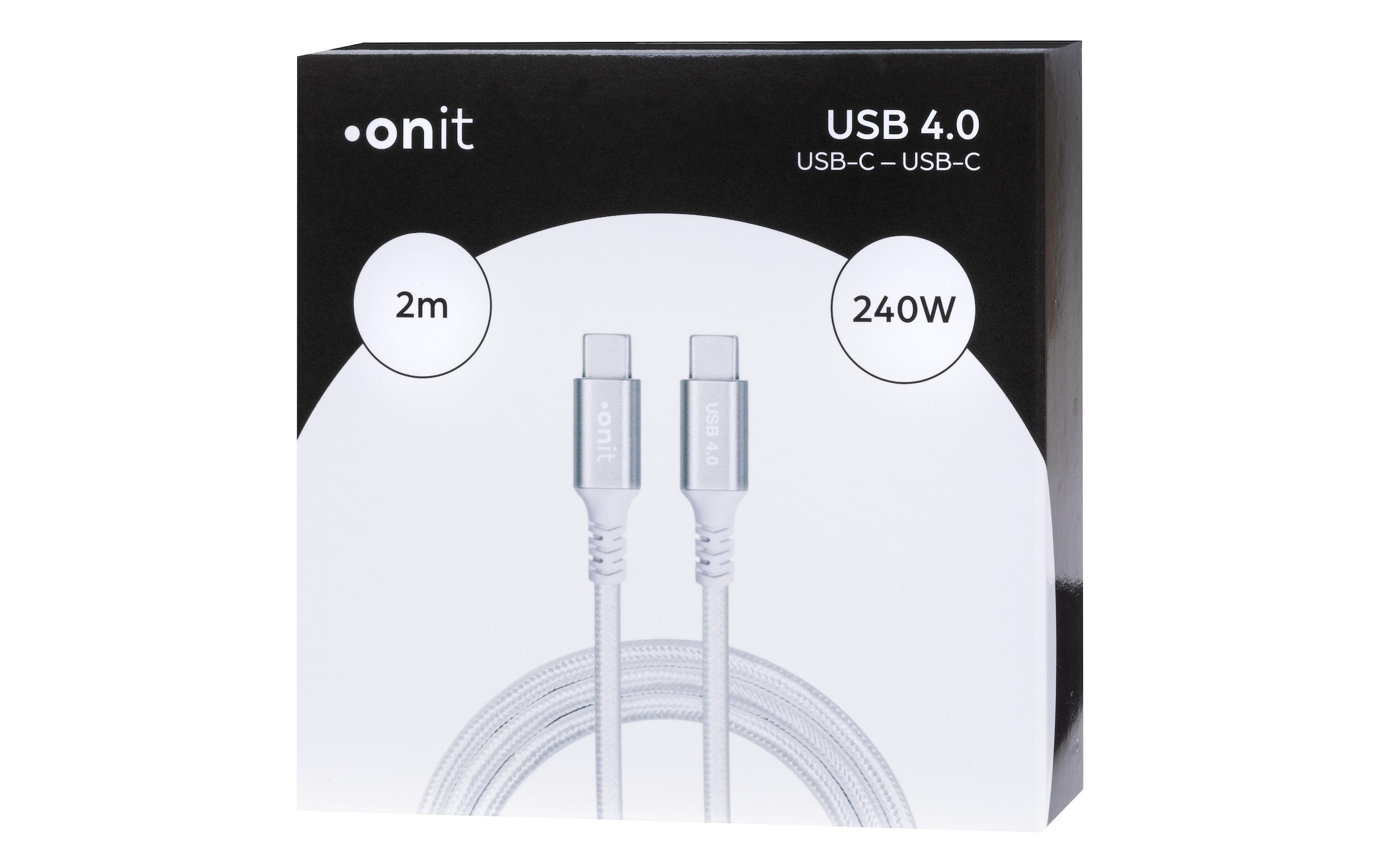 onit USB-Kabel »Premium USB C - USB C 2 m, Weiss«