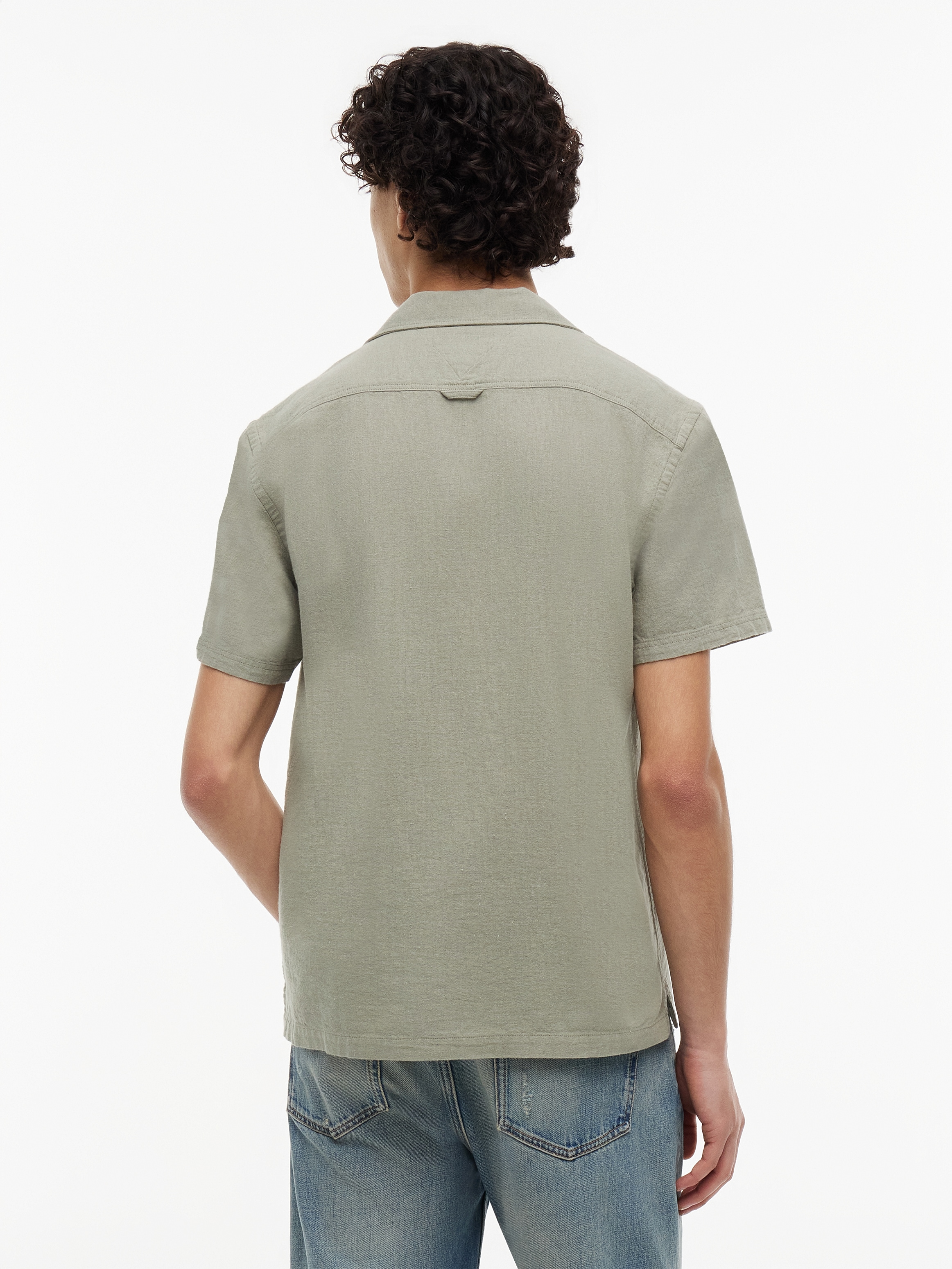Tommy Jeans Chemise en lin »TJM REGULAR LINEN BLEND CAMP« avec col à revers