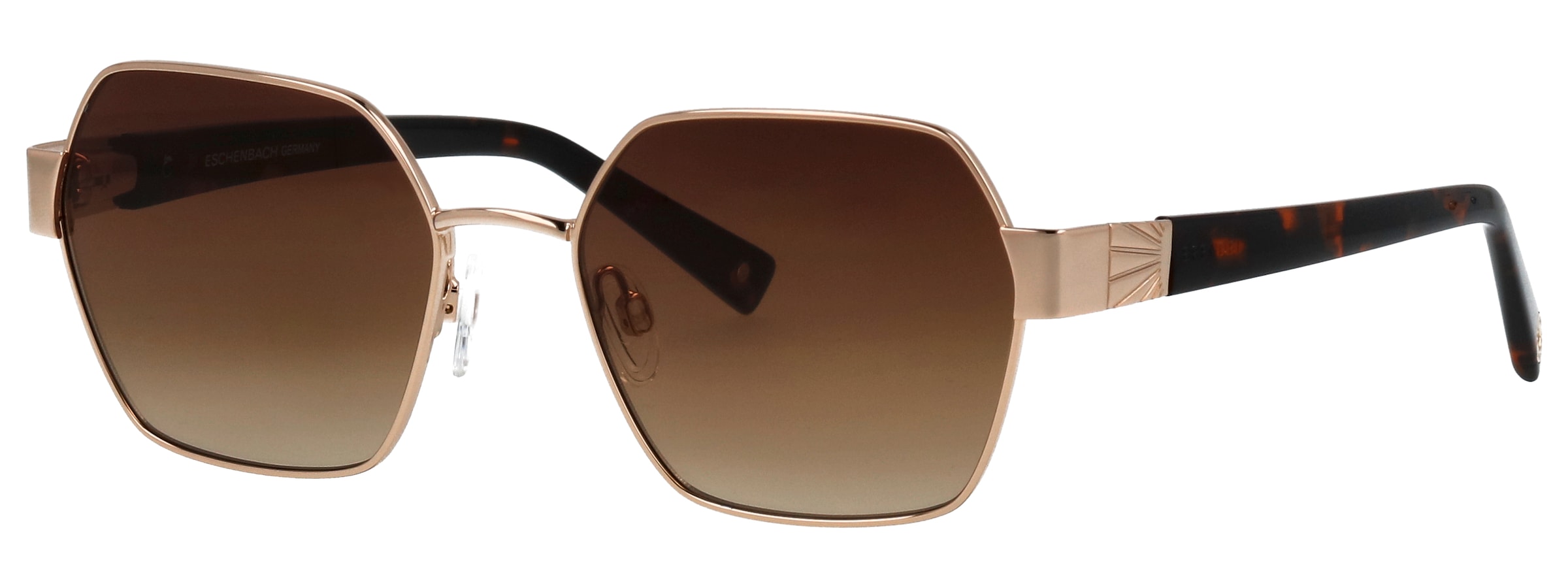 Image of BRENDEL eyewear Sonnenbrille "Modell 905065" Form Hexagon, Logoschriftzug auf Bügel, Metallfassung