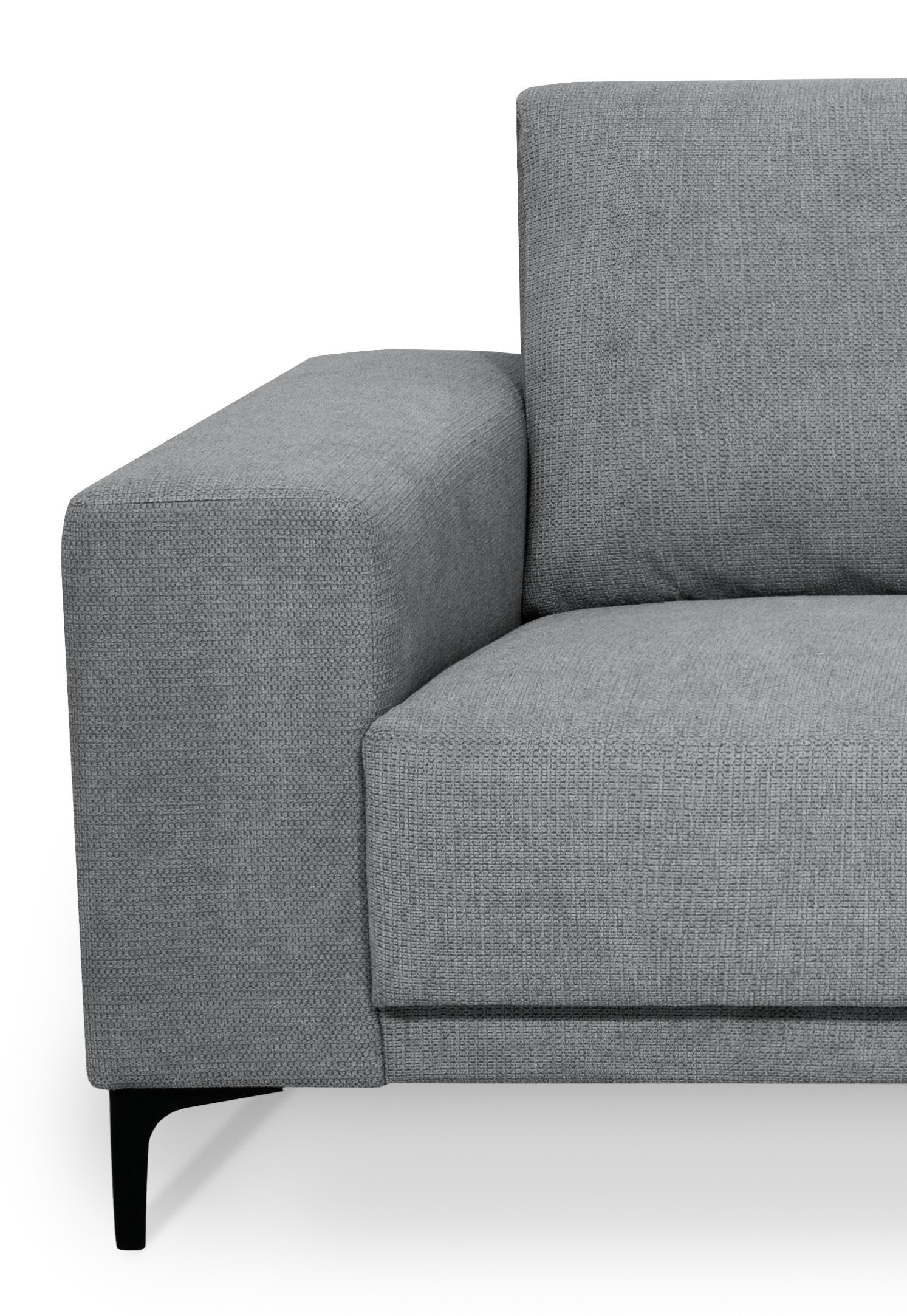 Places of Style Ecksofa »Xander, L-Form,«, Breite 280 cm, Soft-Touch Chenille, schwarze Metallfüssen