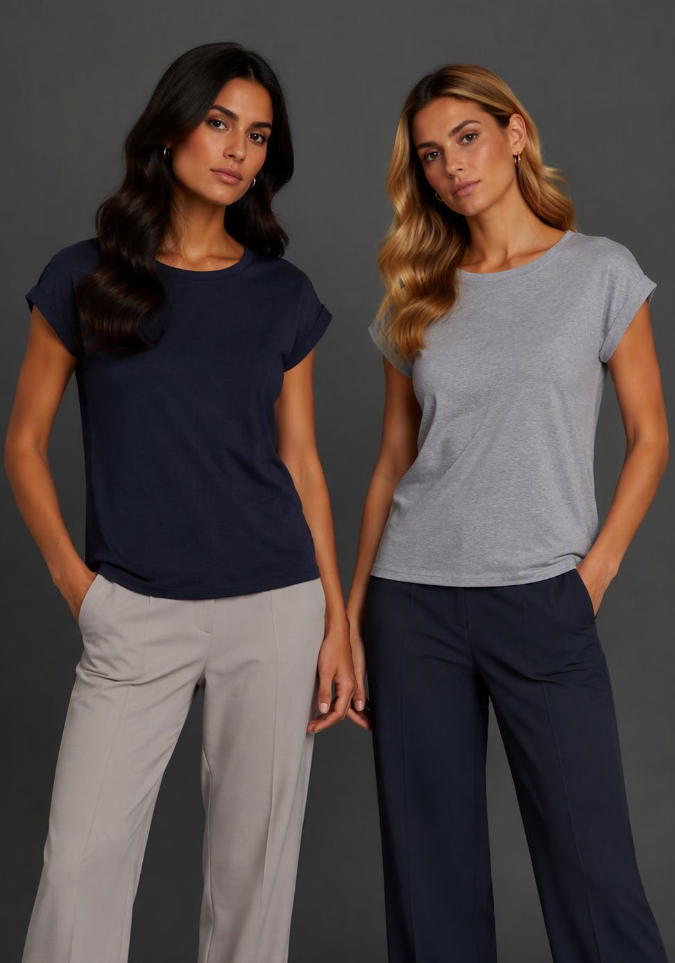 Flashlights T-shirt Paquet, pack de 2,  coupe ajustée, aussi en grandes tailles, en single jersey