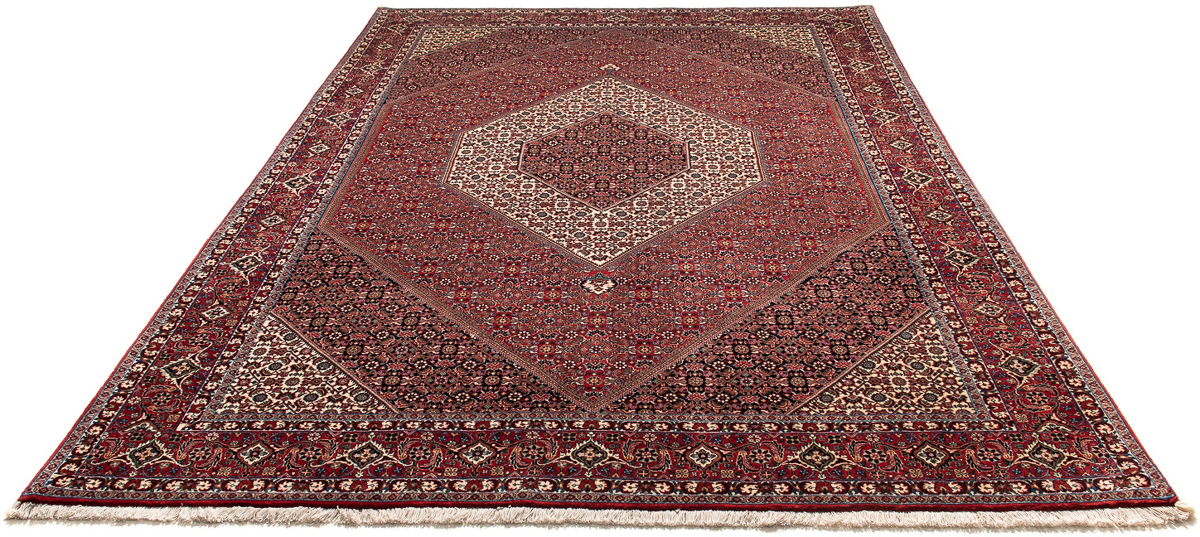 Image of morgenland Orientteppich »Perser - Bidjar - 300 x 203 cm - hellrot«, rechteckig, 15 mm Höhe, Wohnzimmer, Handgeknüpft, Einzelstück mit Zertifikat bei Ackermann Versand Schweiz
