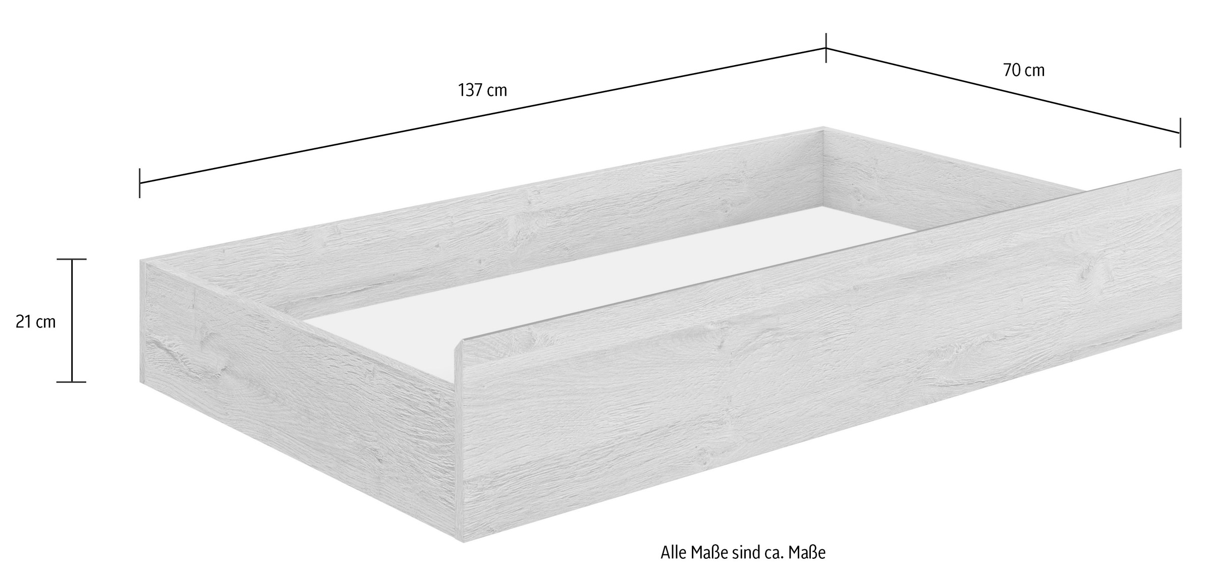 Gami Bettschubkasten »Sofia«, (1 St.), Schublade auf Rollen