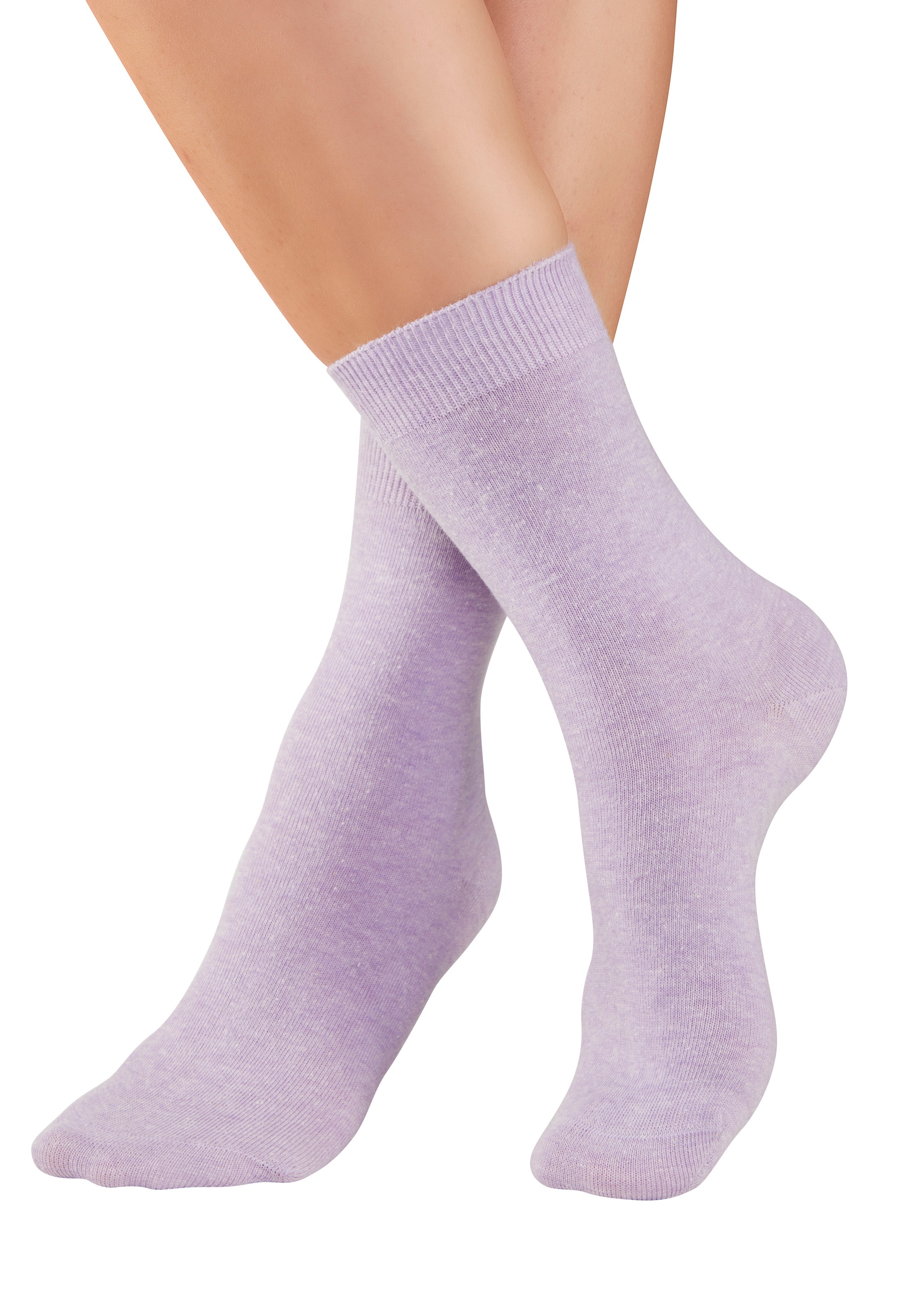 H.I.S Basicsocken »Damensocken, frische melierte Farben; casual« Packung, 20 Paar tlg. Alltagssocken in der Grosspackung