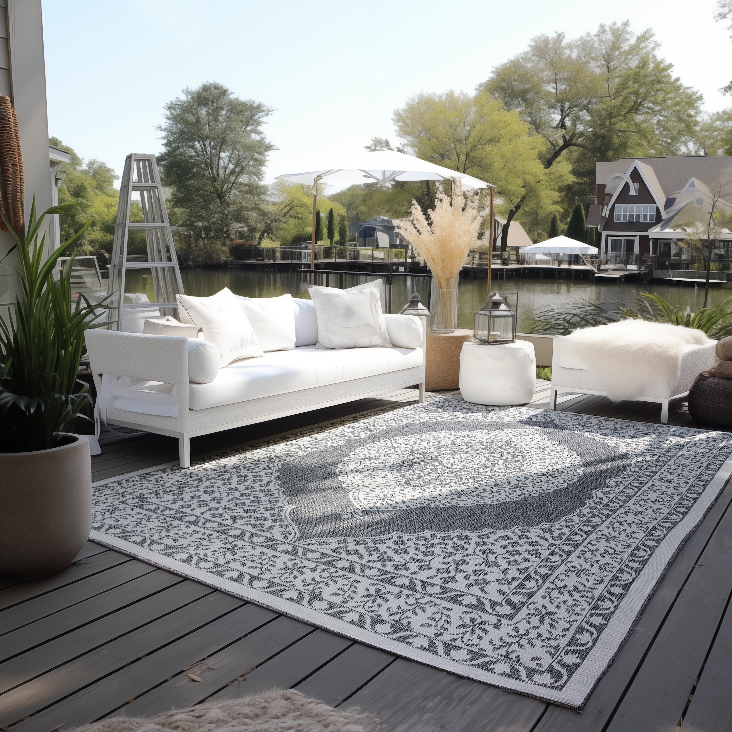 kaufen DECORATION Teppich In- Balkon, Modern, und In-& »Meekly, Wendeteppich, rechteckig, Outdoor, ELLE Outdoor«, Wohnzimmer Flachgewebe, günstig