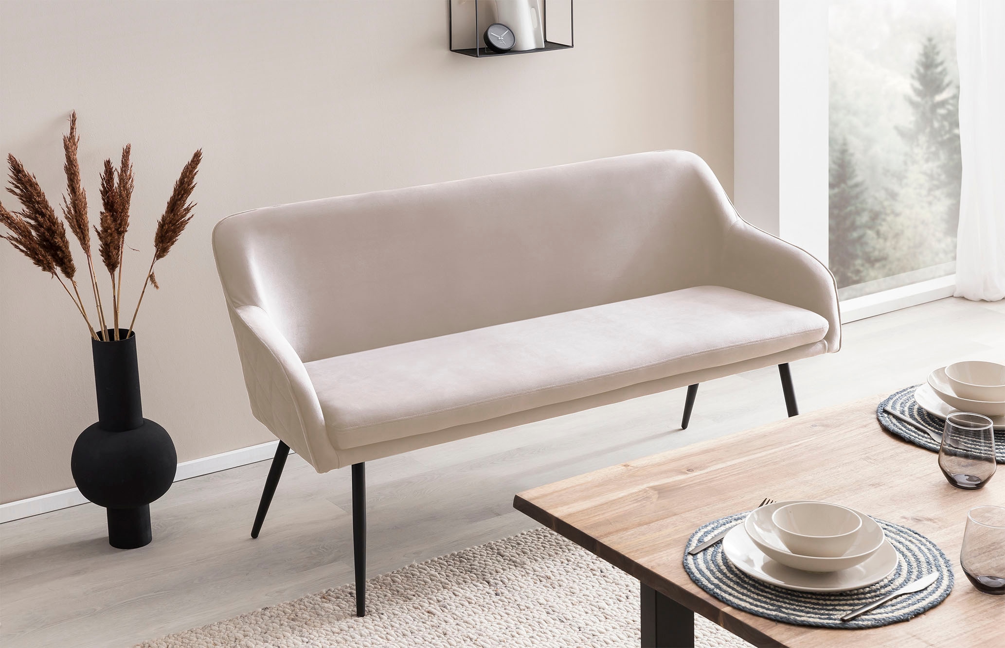 SalesFever Sitzbank »Komfortable Sitzbank« mit Armlehnen und Rückensteppung